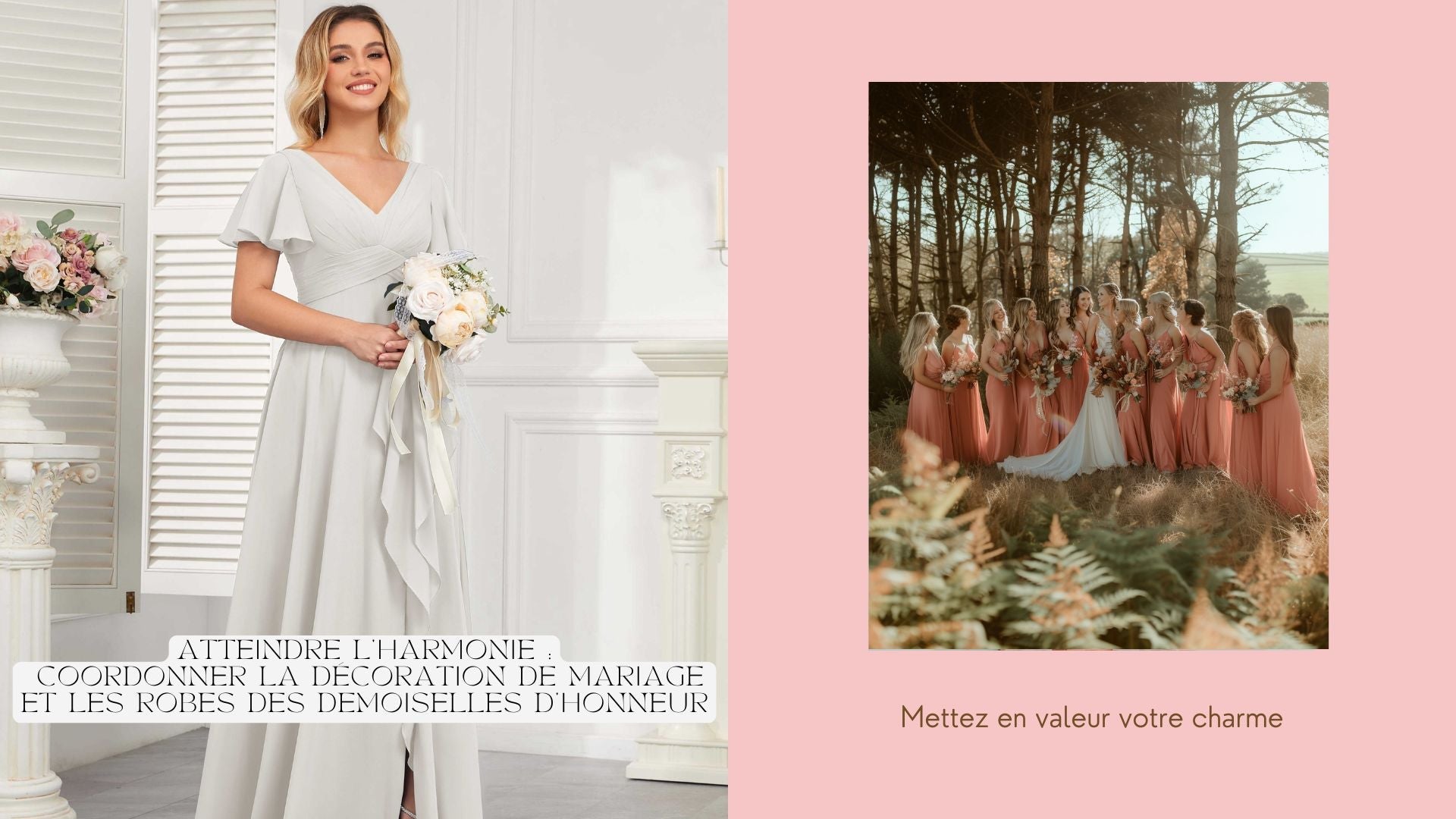 Atteindre l'harmonie : coordonner la décoration de mariage et les robes des demoiselles d'honneur