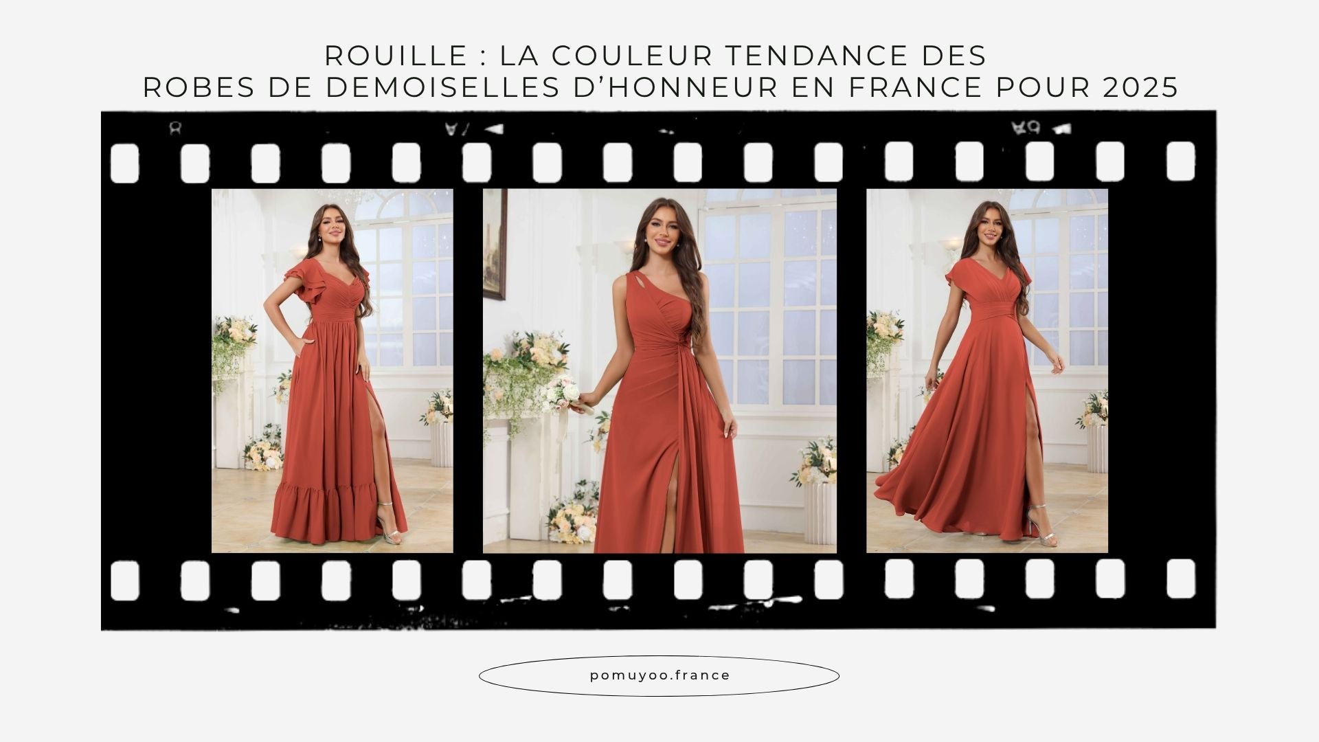 Rouille : La couleur tendance des robes de demoiselles d’honneur en France pour 2025