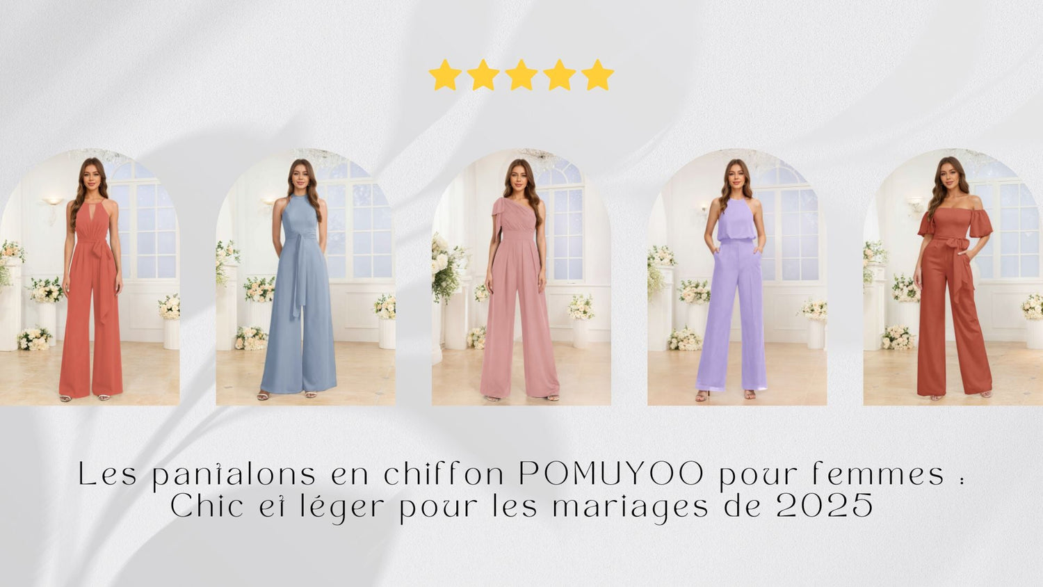 Les pantalons en chiffon POMUYOO pour femmes : Chic et léger pour les mariages de 2025