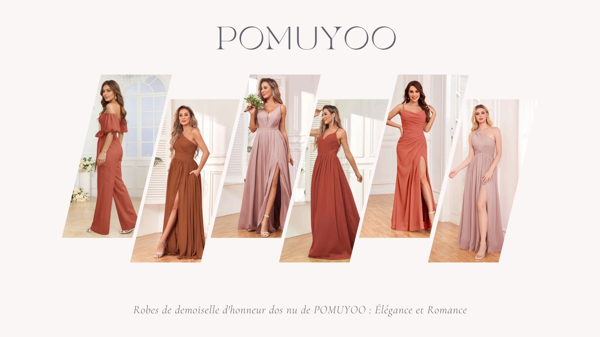 Robes de demoiselle d'honneur dos nu de POMUYOO : Élégance et Romance