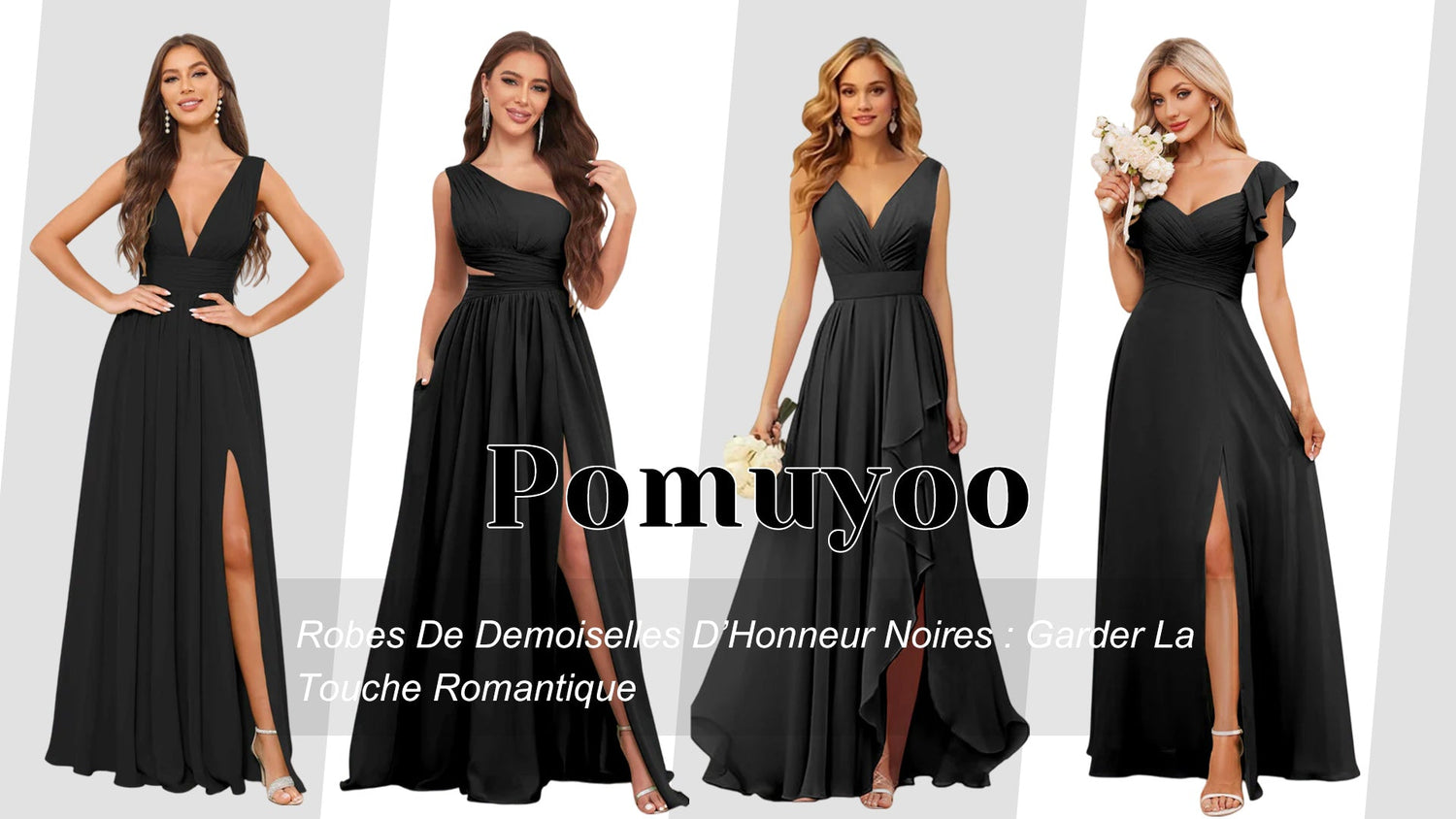 Robes De Demoiselles D’Honneur Noires : Garder La Touche Romantique