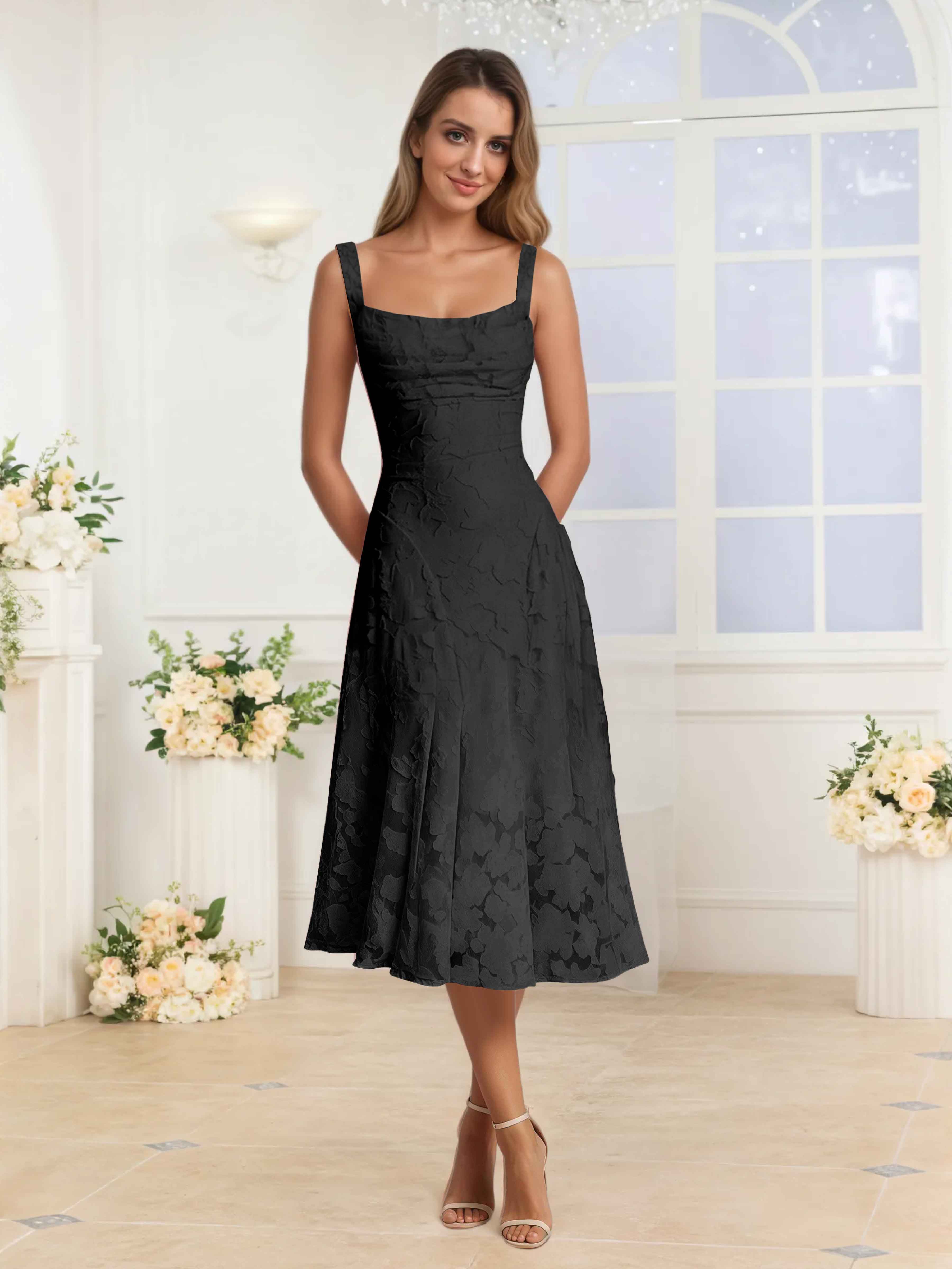 Livraison Gratuite - Robes De Soirée Midi à Bretelles Spaghetti Elythara