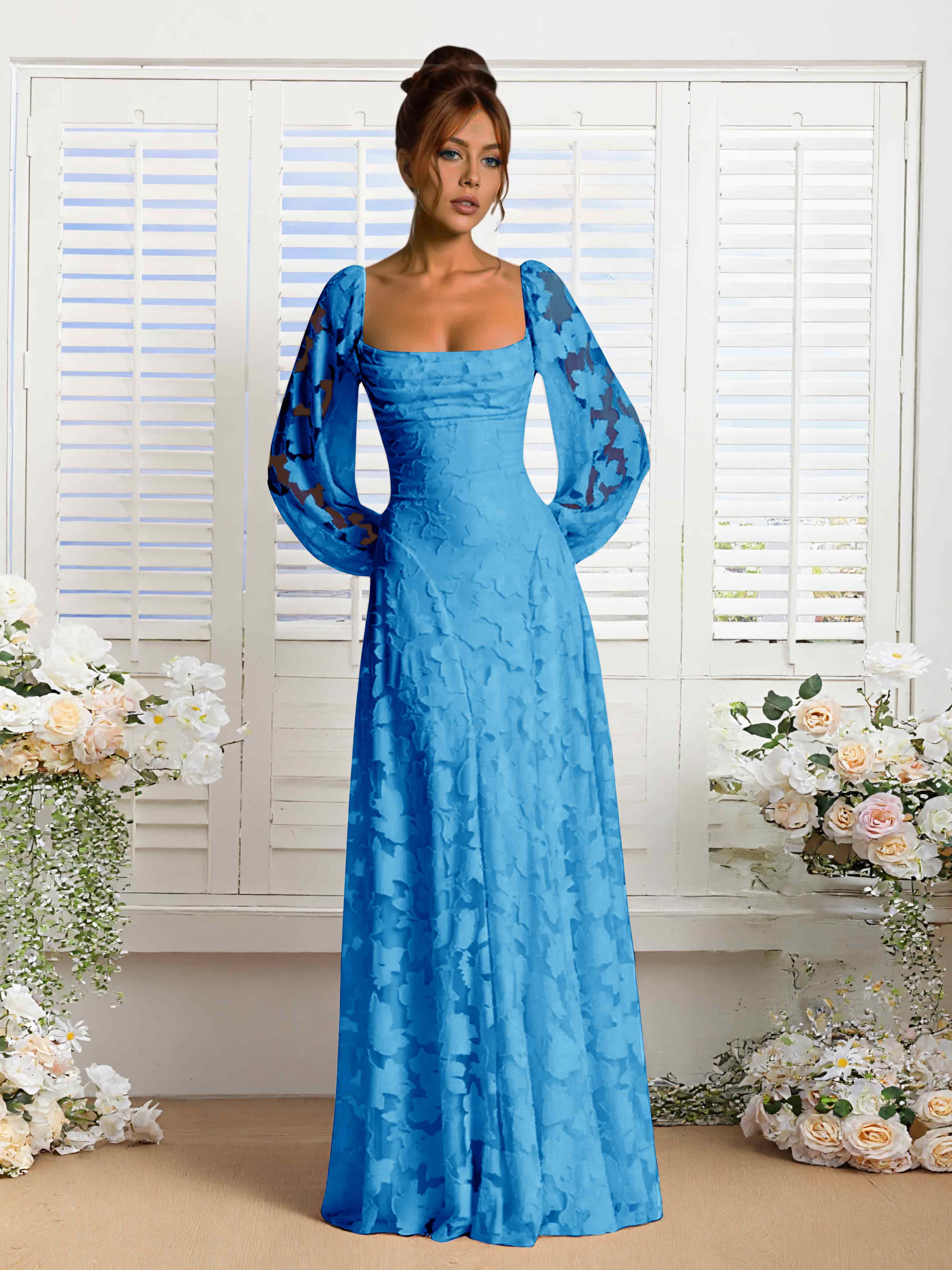 Robes De Demoiselle D'Honneur En Dentelle À Manches Longues Xandra