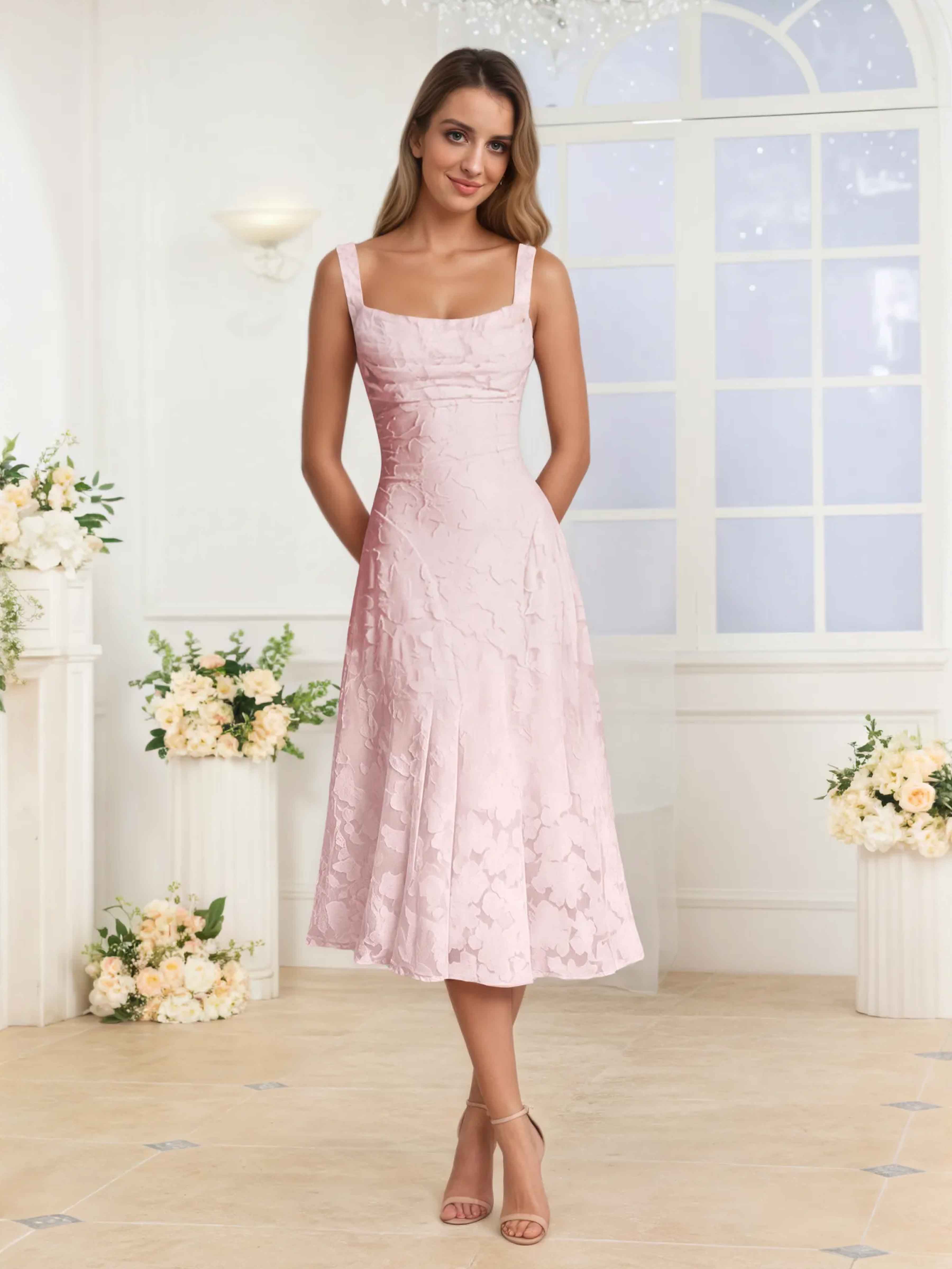 Livraison Gratuite - Robes De Soirée Midi à Bretelles Spaghetti Elythara