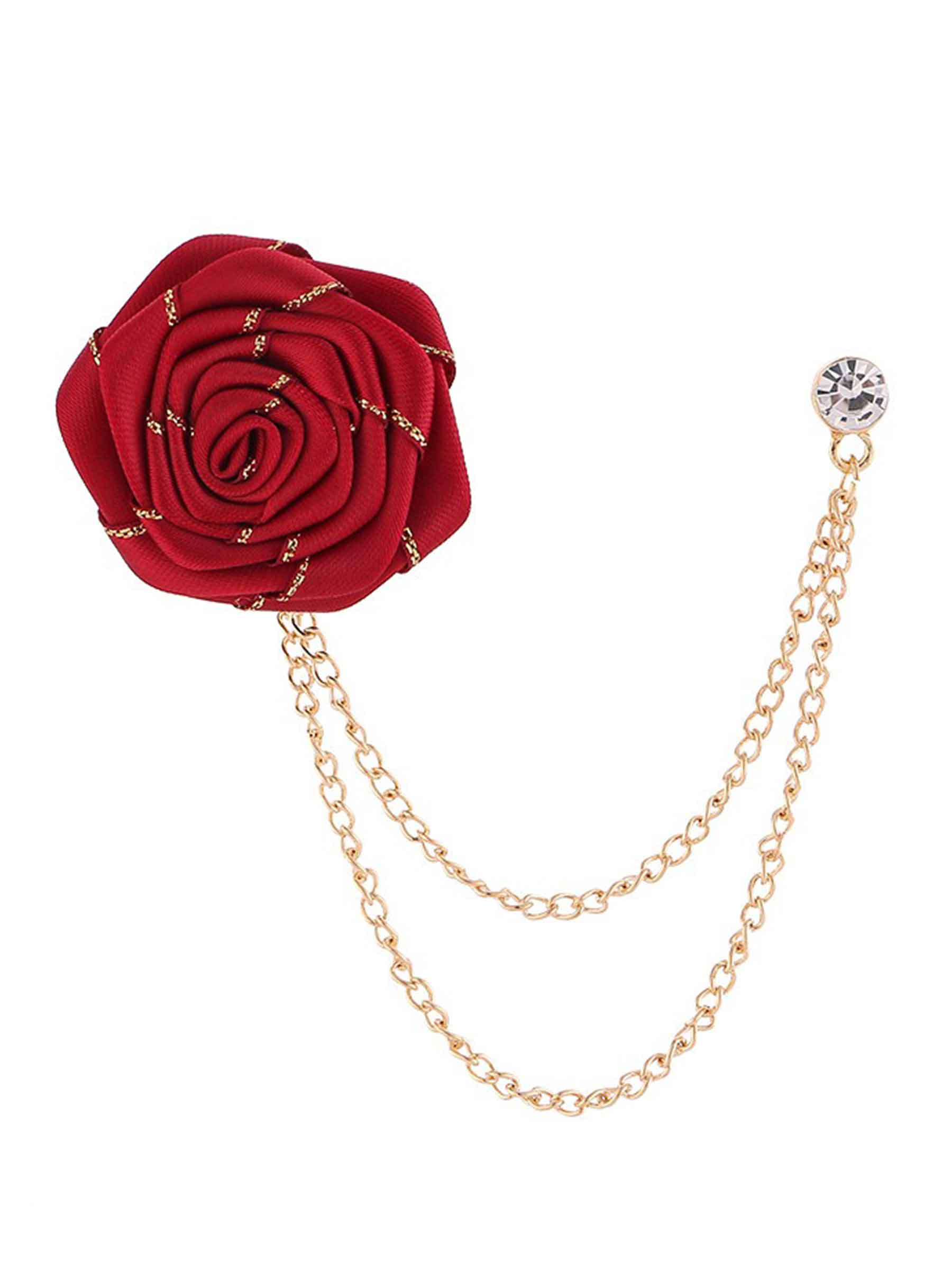 Broches De Revers Pomuyoo Tendance En Forme De Rose Pour Costume Homme