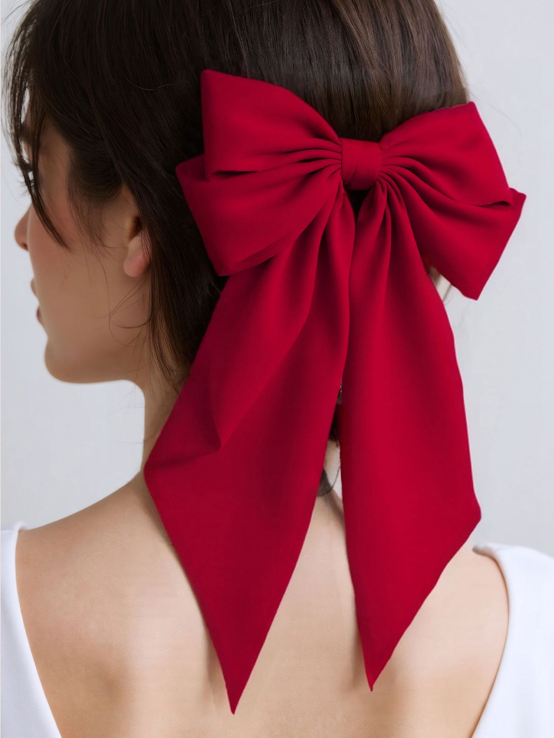 Barrette À Nœud En Satin