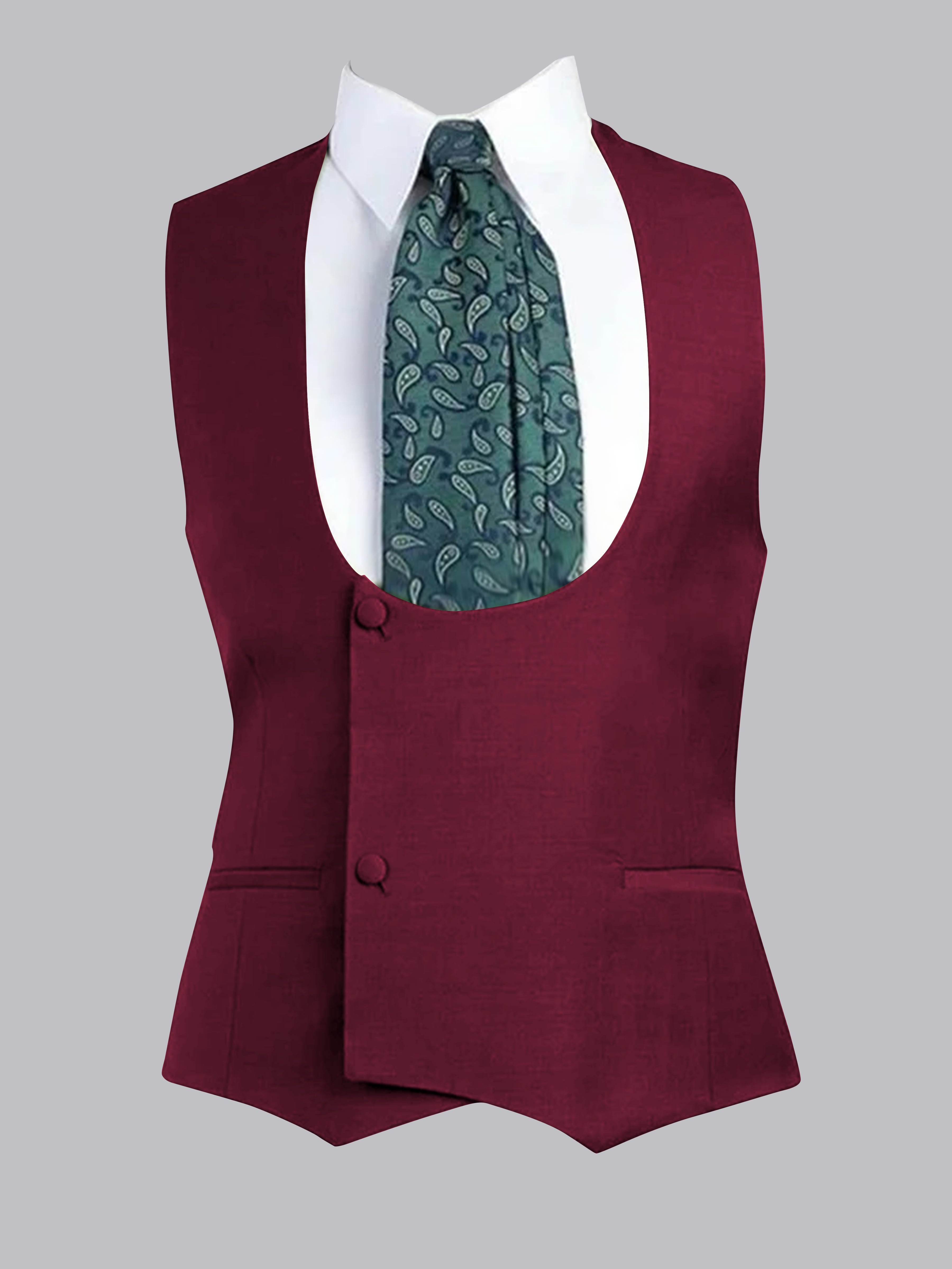 Gilet À Coupe Ajustée à Deux Bouton Pour Homme