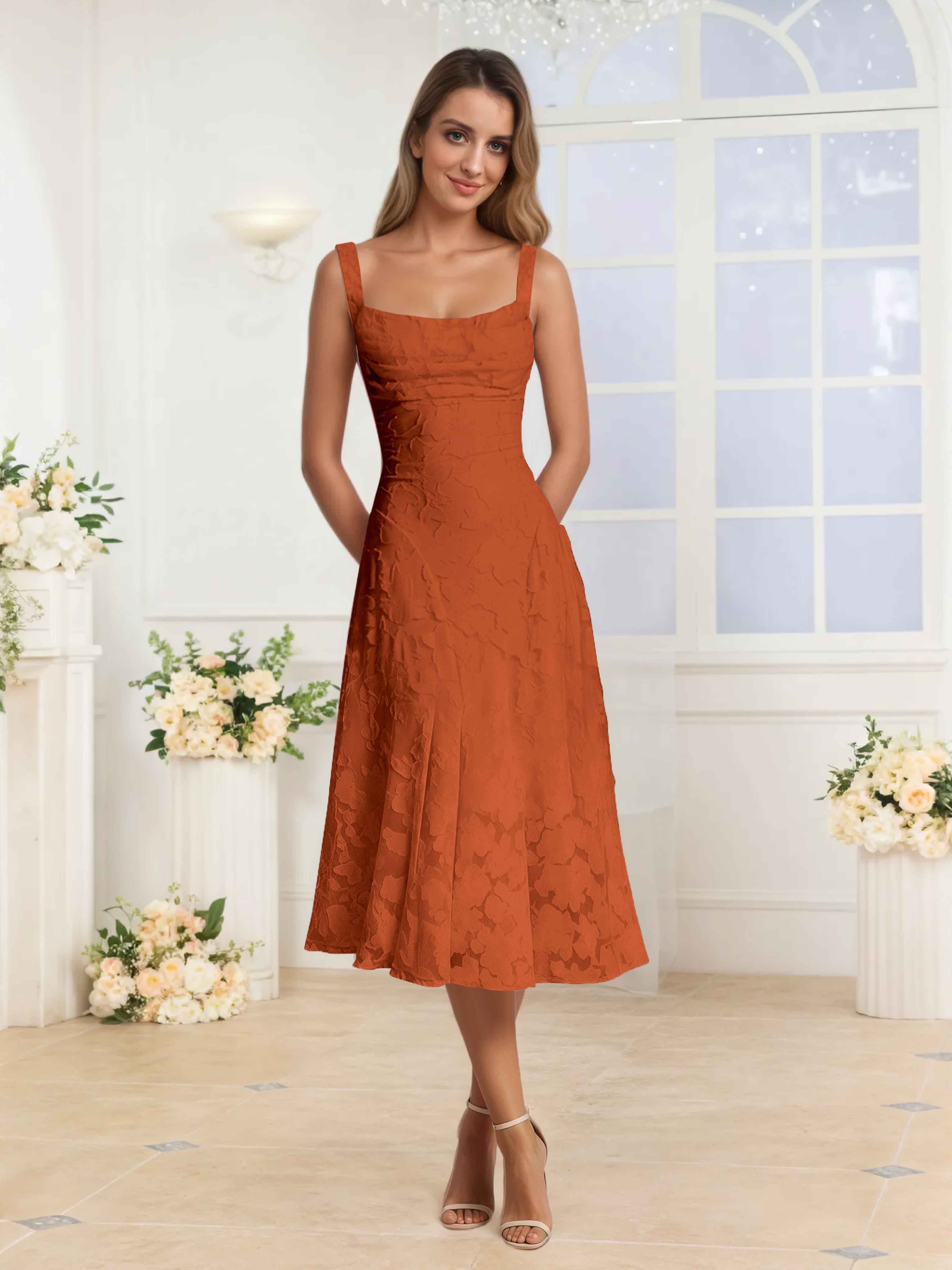 Livraison Gratuite - Robes De Soirée Midi à Bretelles Spaghetti Elythara