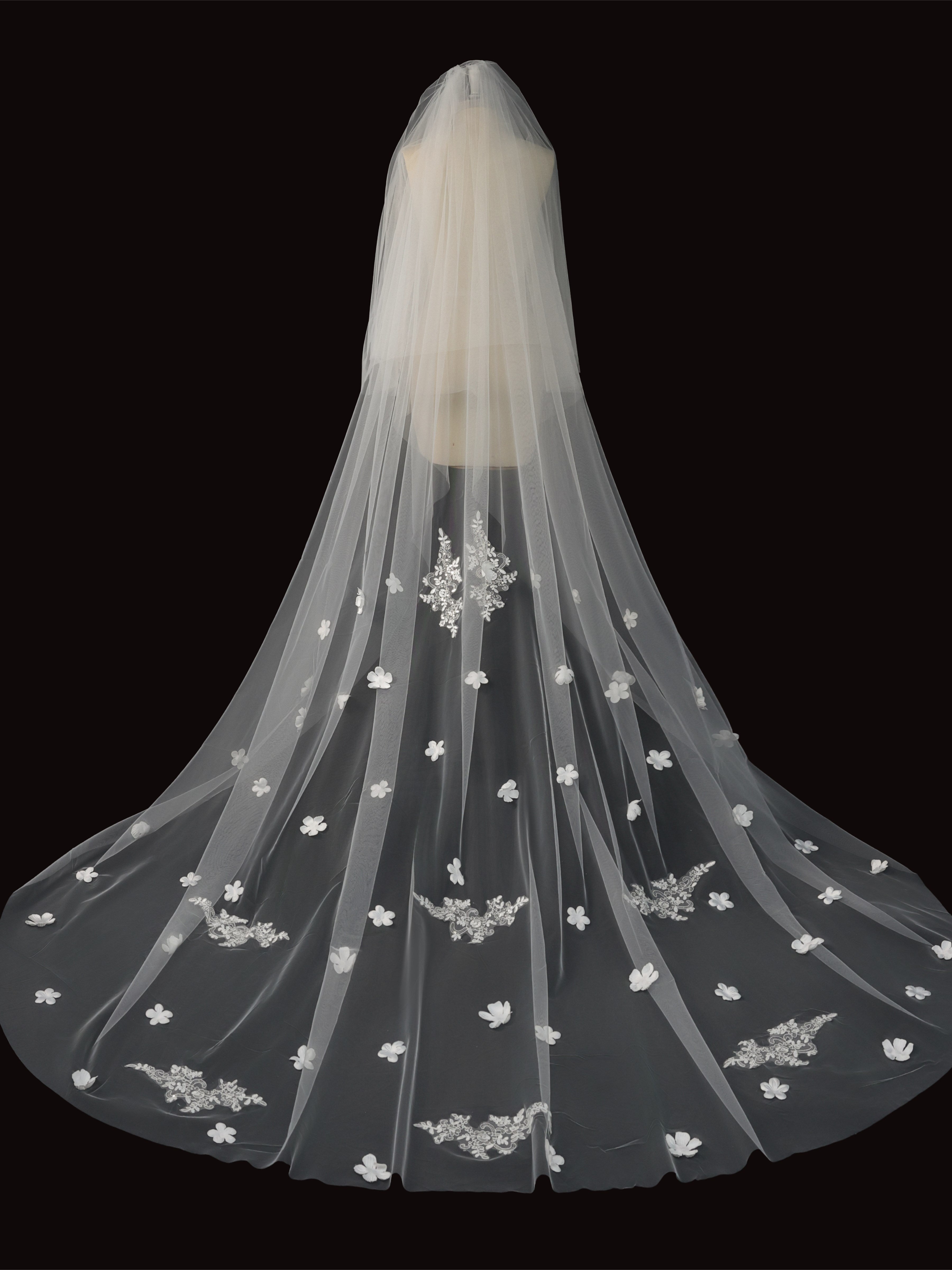 Voile De Mariée Papillon Avec Tra?ne Cathédrale