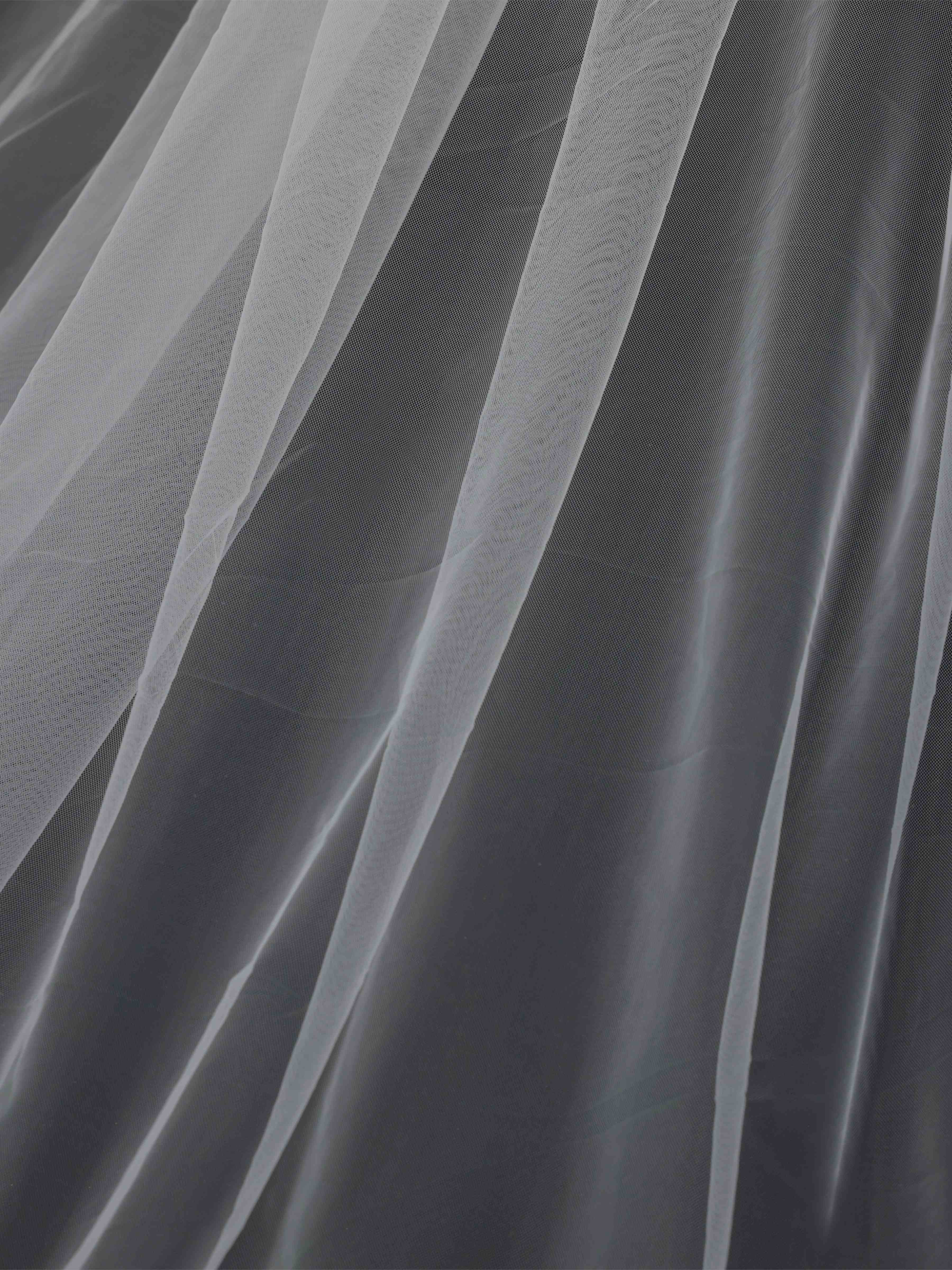 Voile De Mariée Cathédrale Avec Bordure En Dentelle Florale