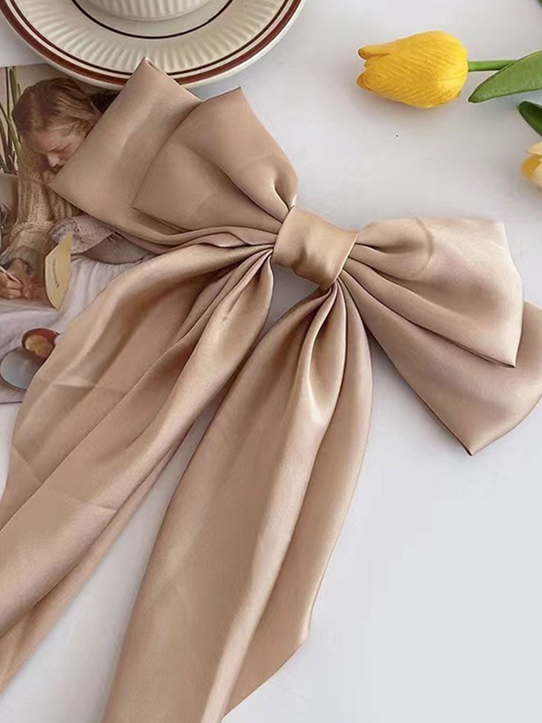 Barrette À Nœud En Satin