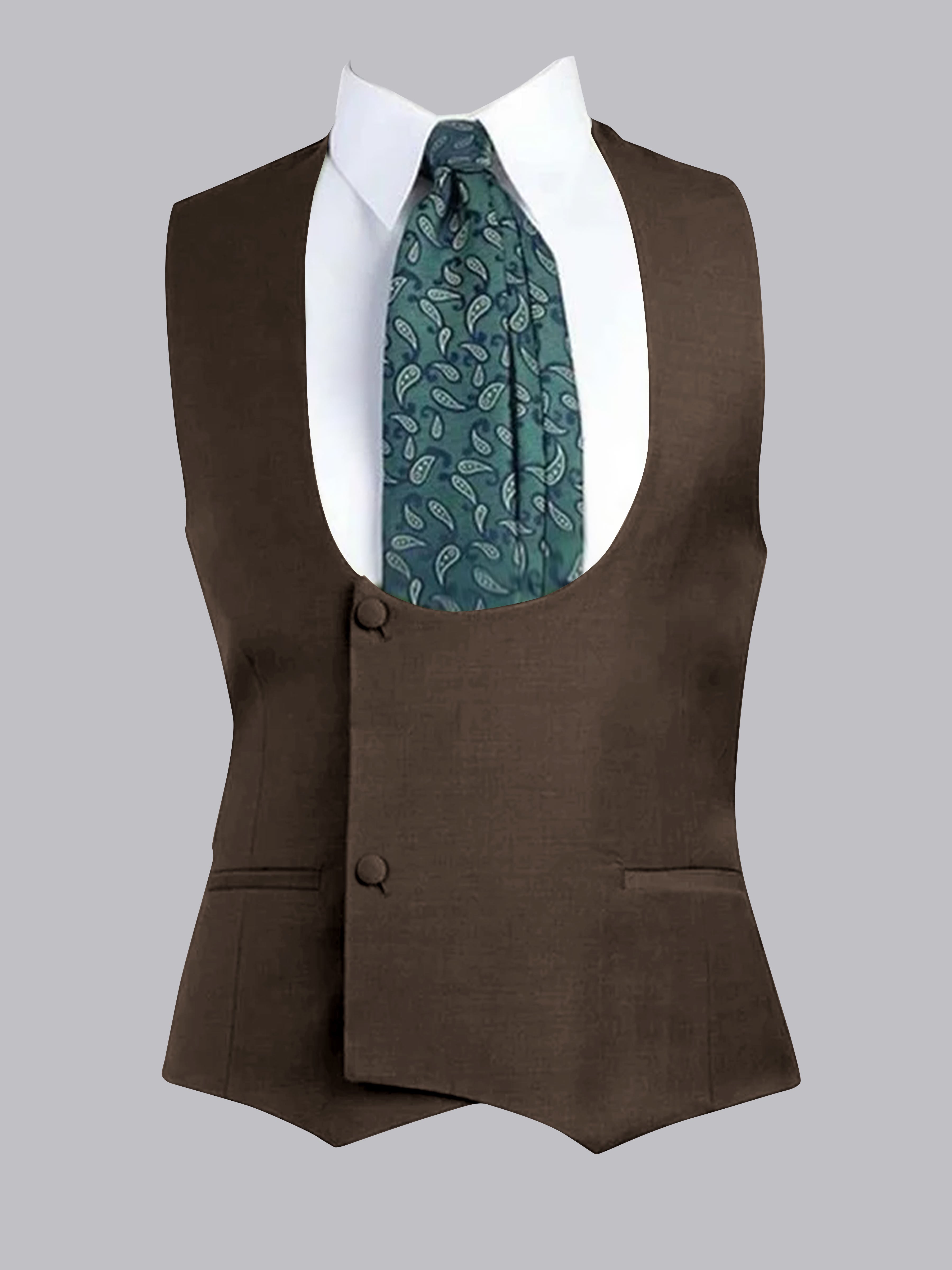 Gilet À Coupe Ajustée à Deux Bouton Pour Homme
