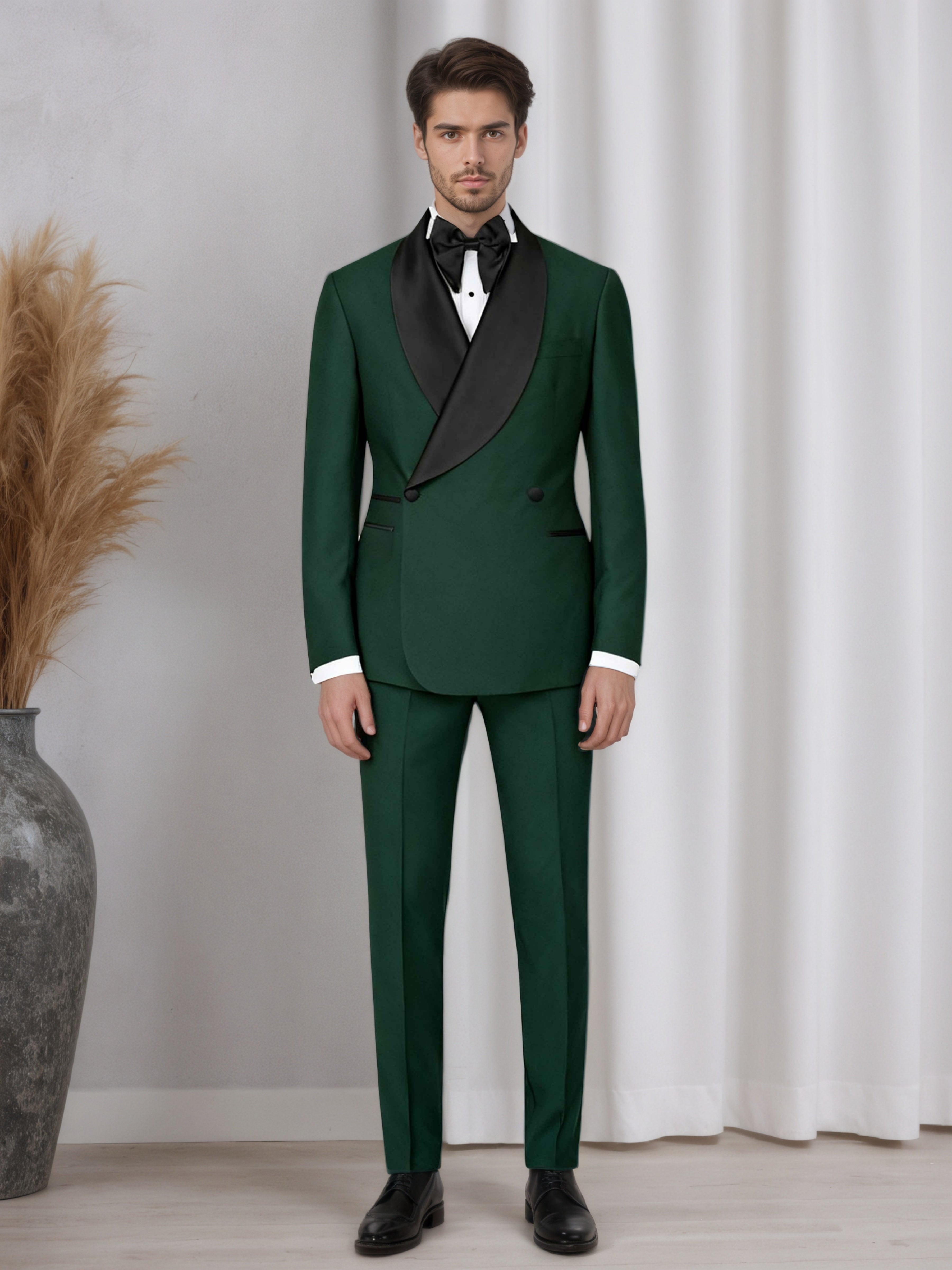 Costume Homme 2 Pièces Cintré À Col Châle Pour Mariage & Soirée Élégante