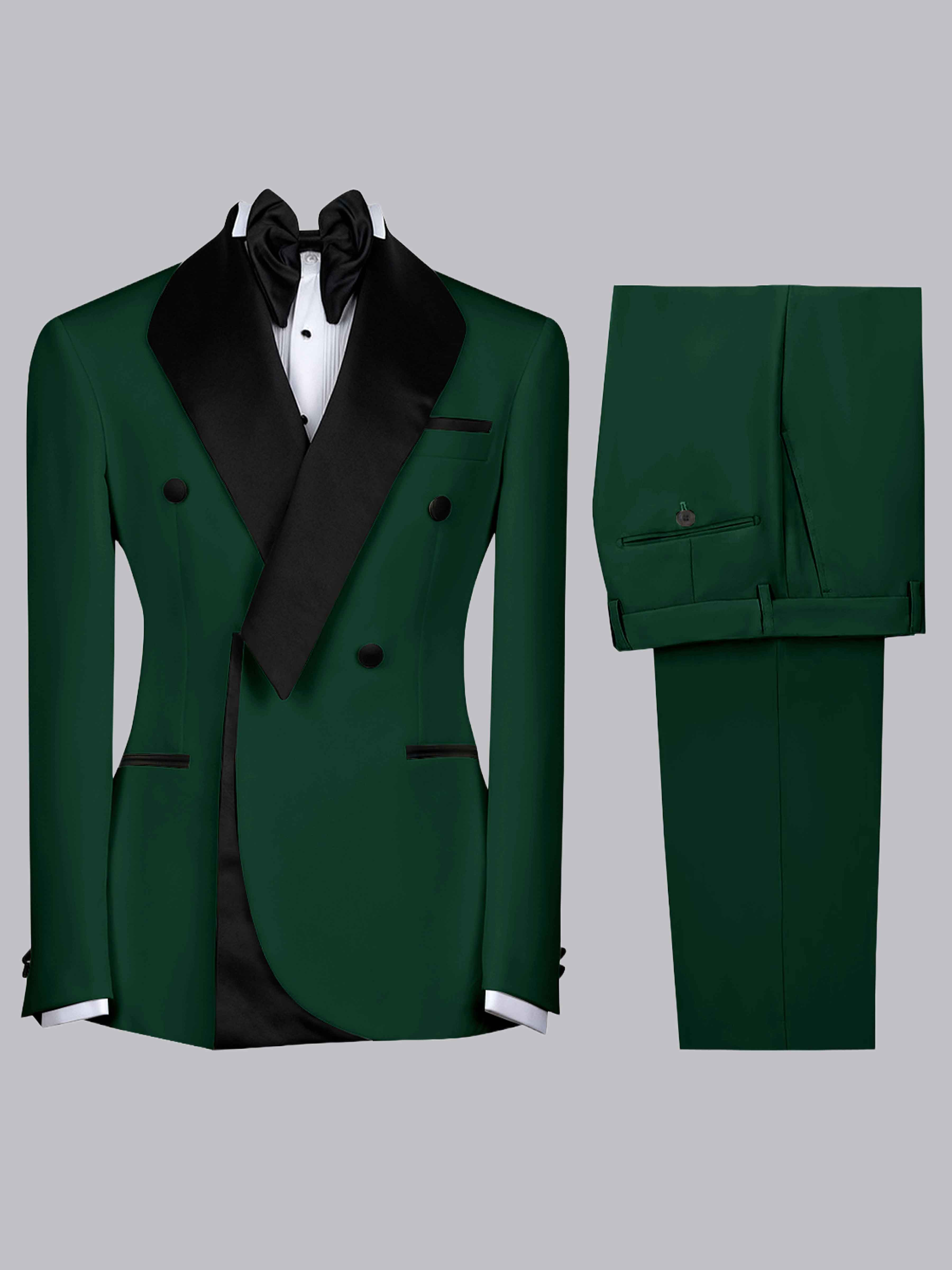 Costume Homme 2 Pièces Slim À Revers Cranté Bicolore Pour Cérémonie & Soirée