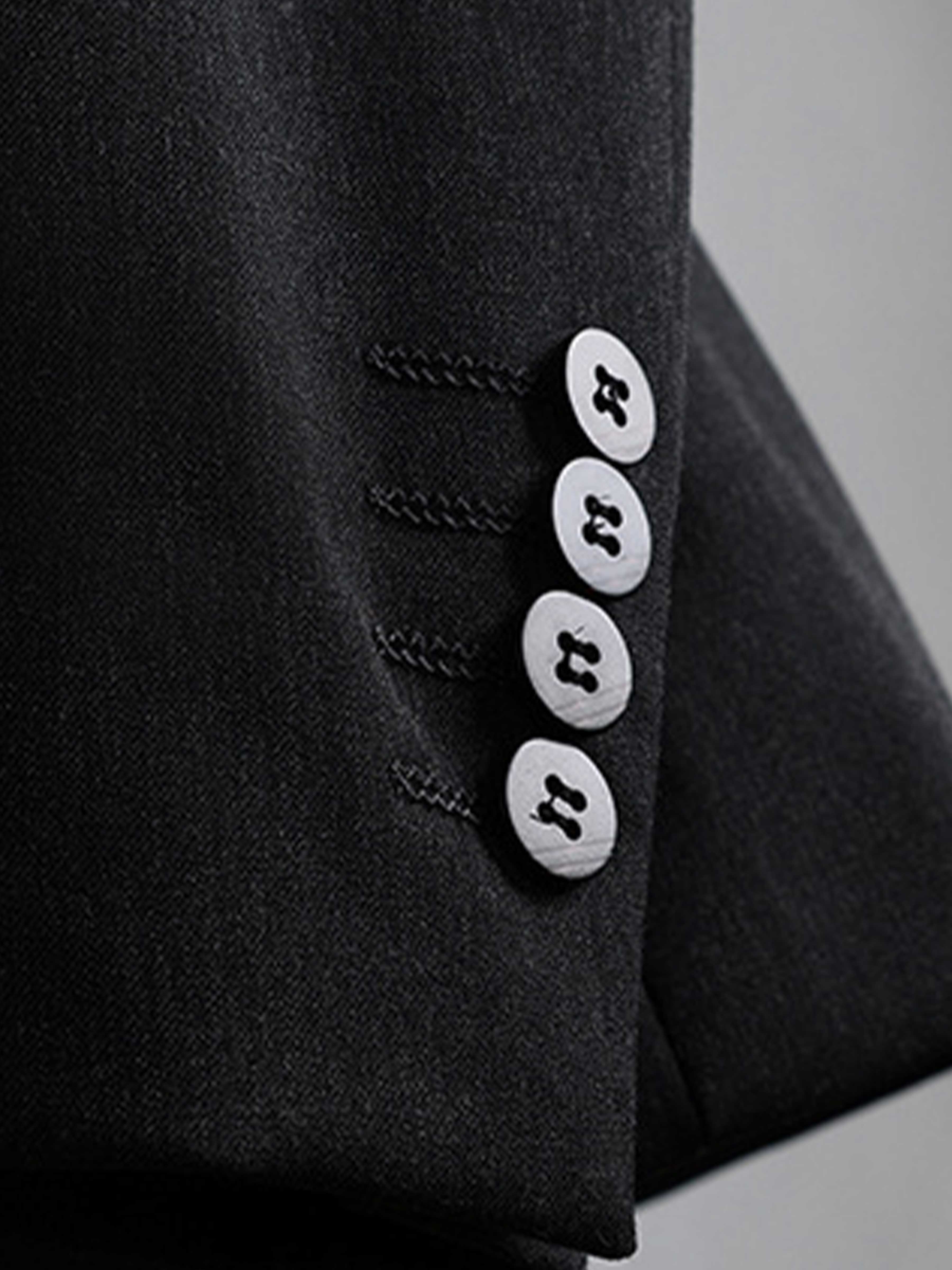 Costume Homme 3 Pièces Ajusté À Simple Boutonnage