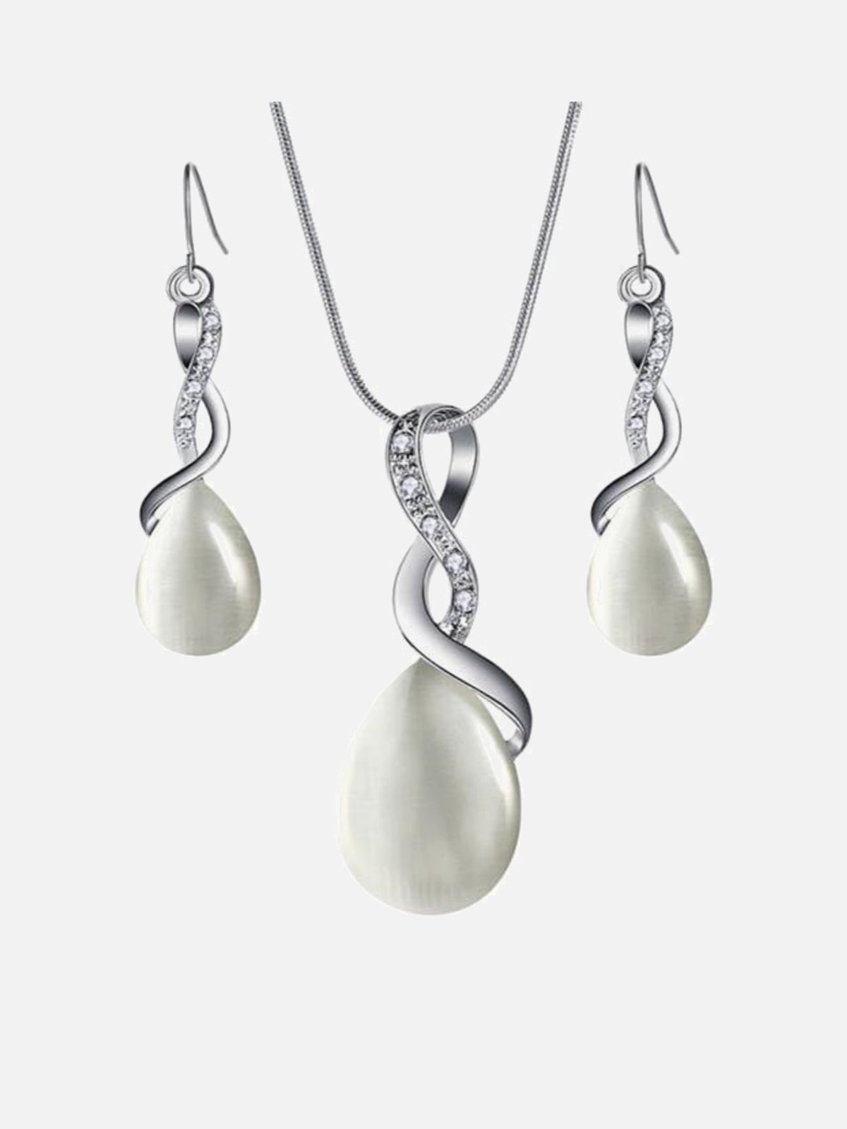 Parure De Mariée Avec Collier à Pendentif En Cristal