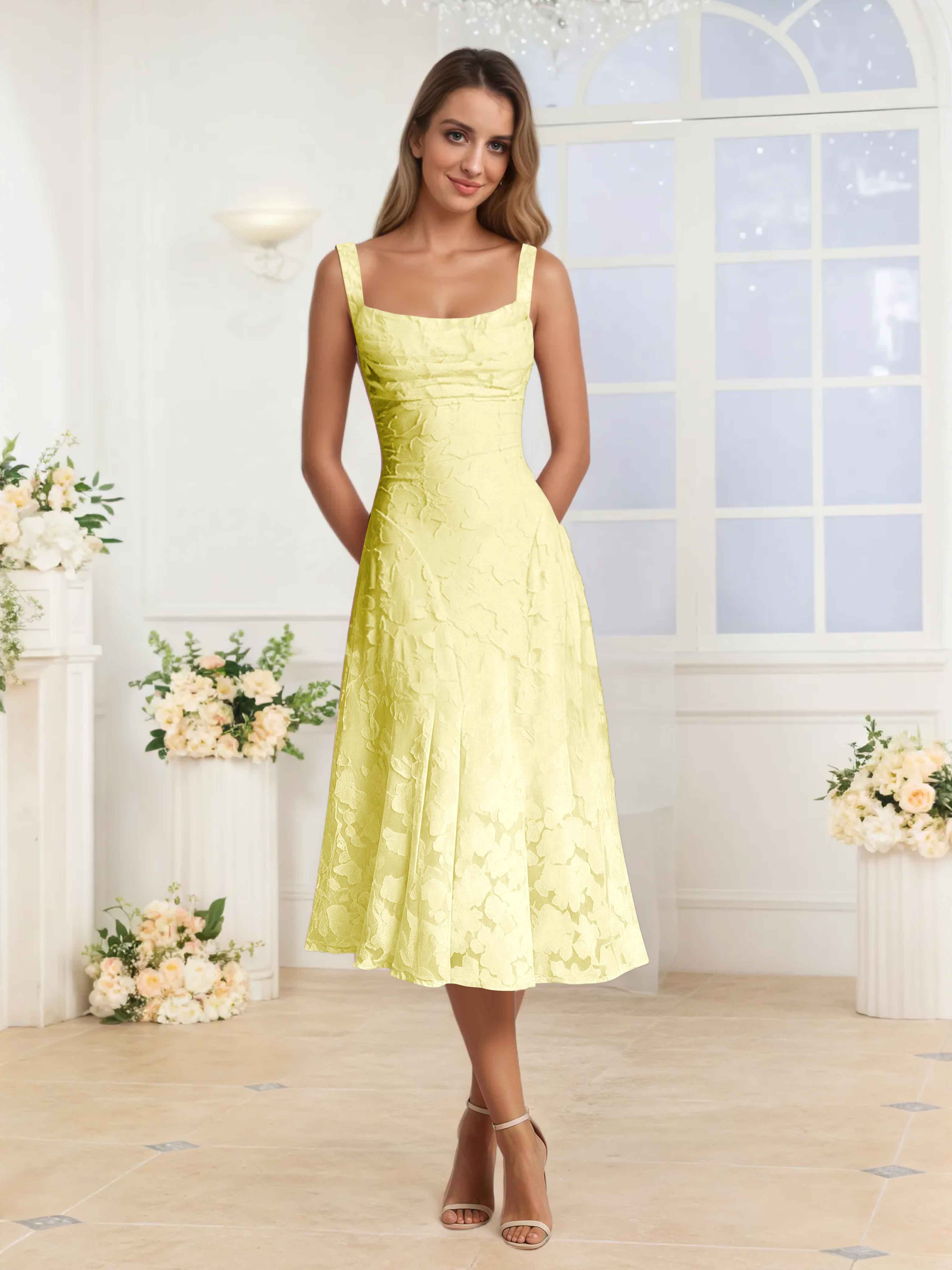 Livraison Gratuite - Robes De Soirée Midi à Bretelles Spaghetti Elythara