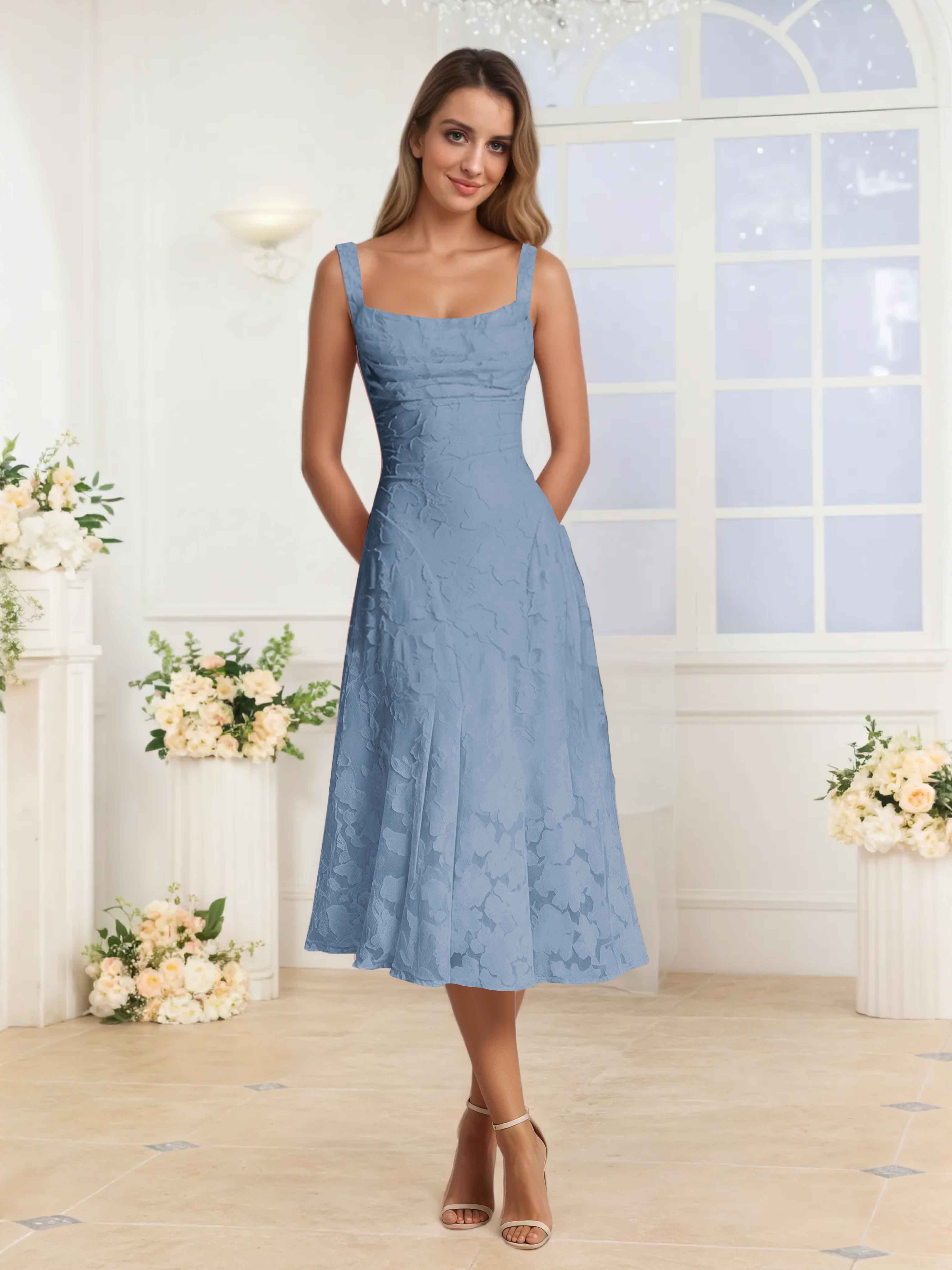 Livraison Gratuite - Robes De Soirée Midi à Bretelles Spaghetti Elythara