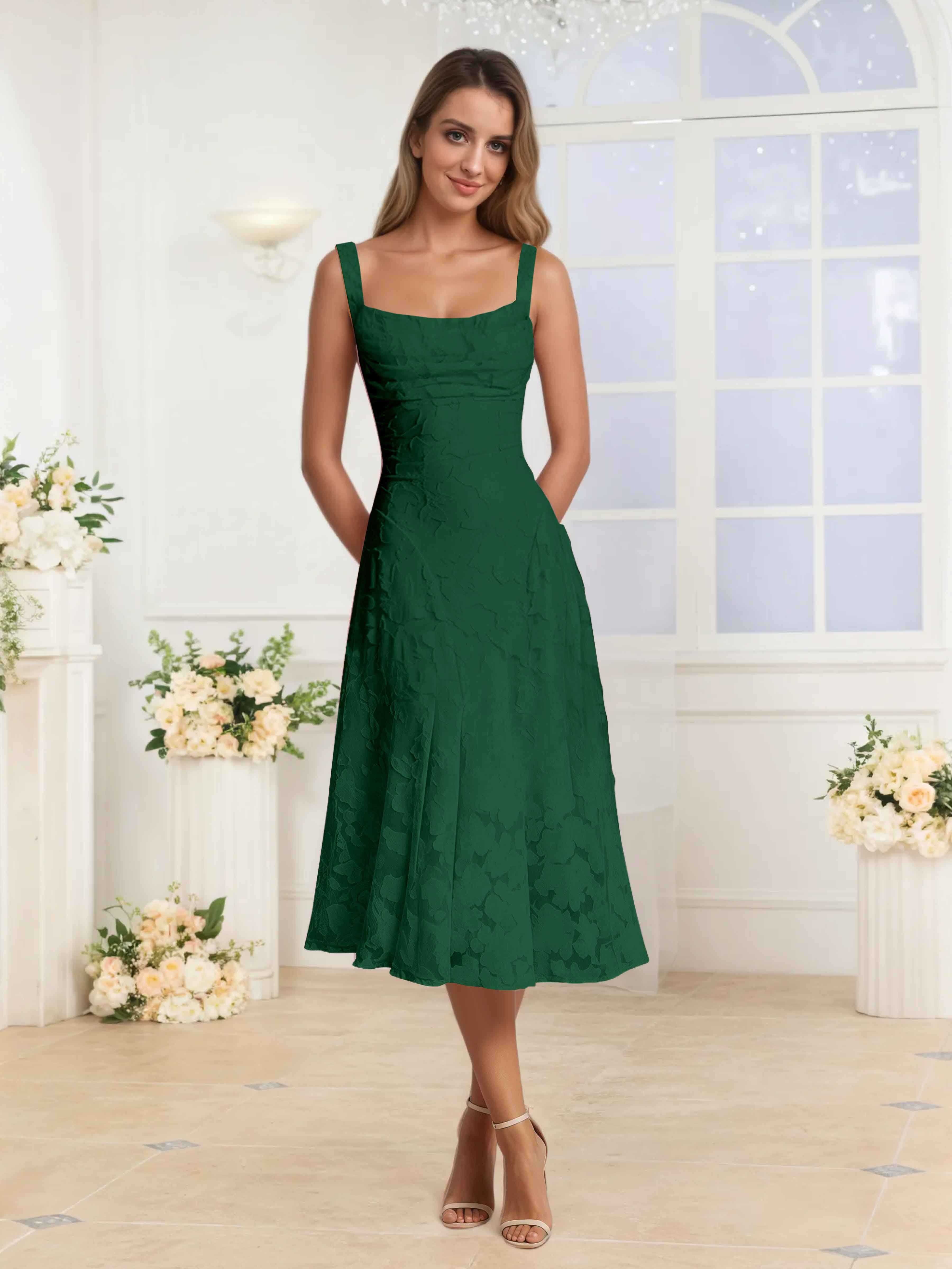 Livraison Gratuite - Robes De Soirée Midi à Bretelles Spaghetti Elythara