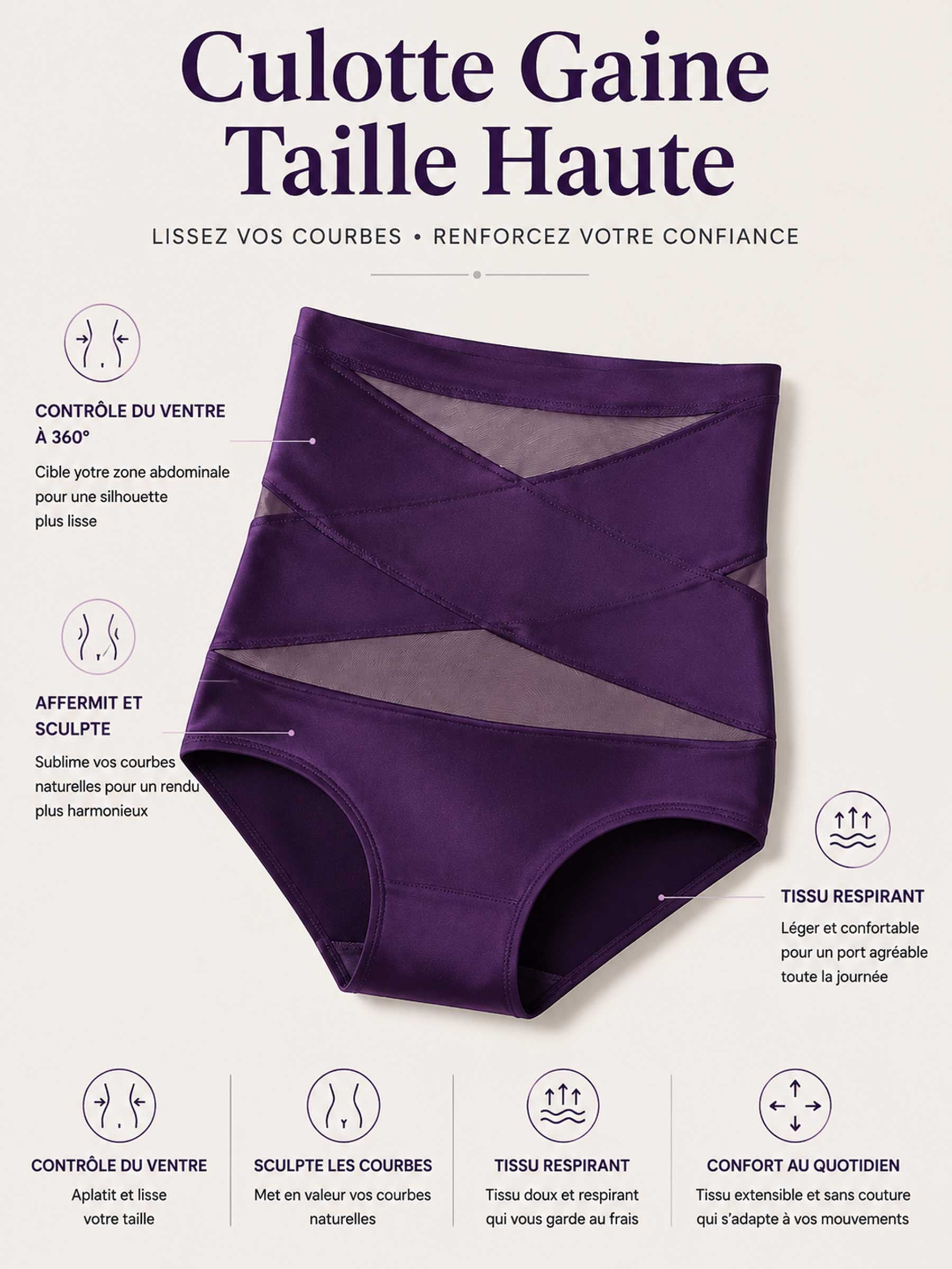 Gaine Amincissante Taille Haute Pour Femme