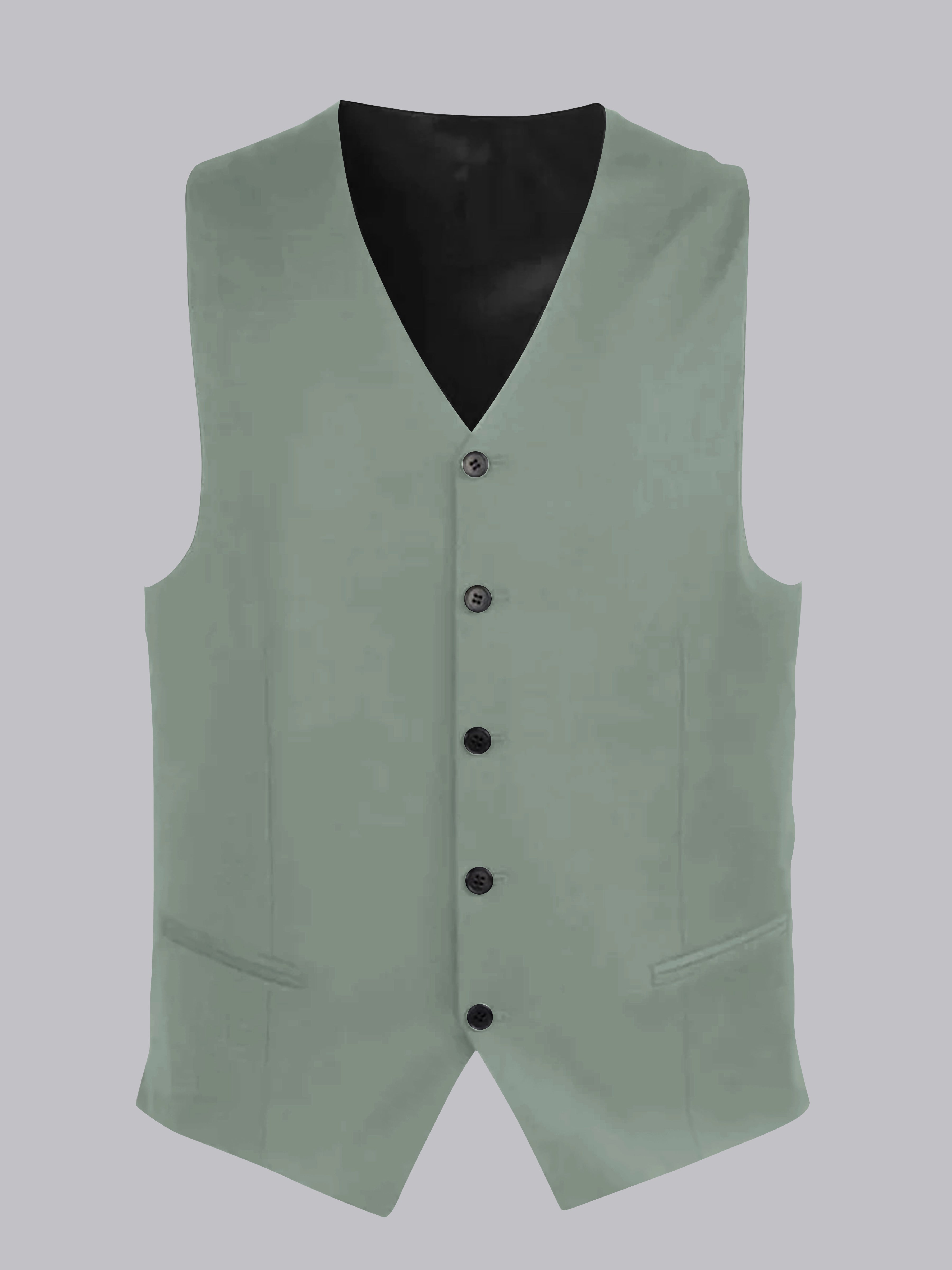 Gilet Uni À Col En V Cinq Boutons Pour Homme