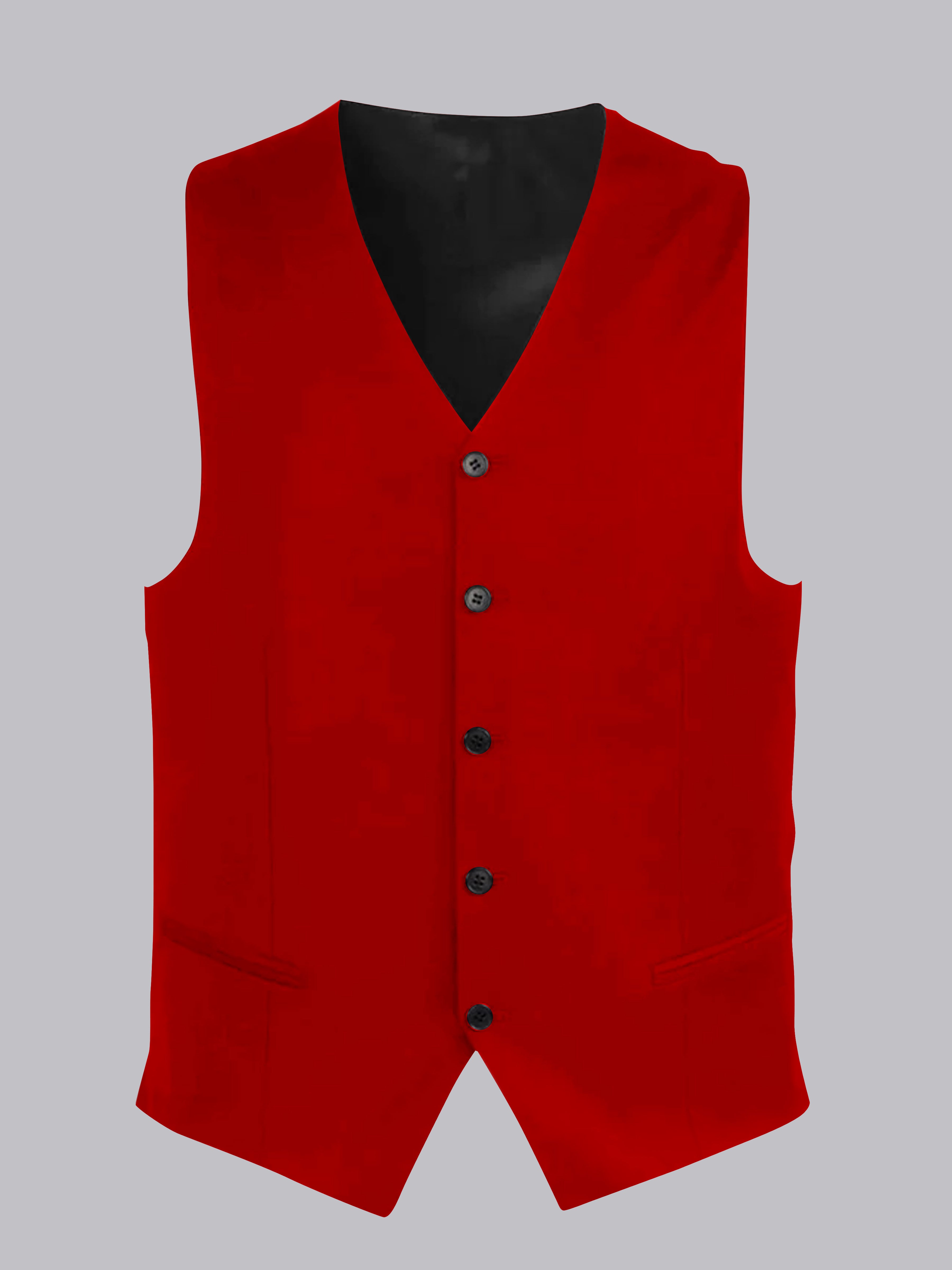 Gilet Uni À Col En V Cinq Boutons Pour Homme