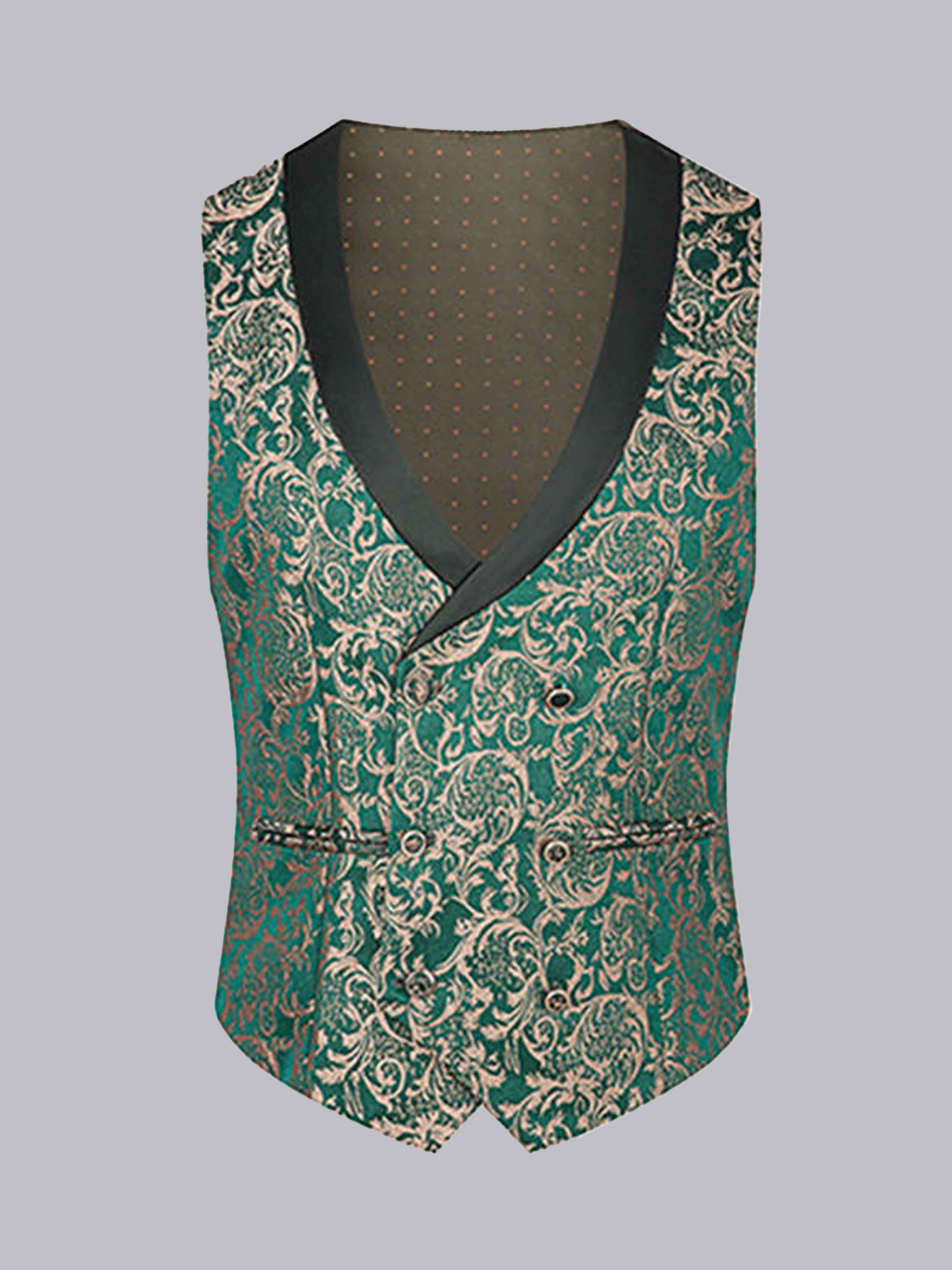 Gilet À Jacquard Double Boutonnage Pour Tenue De Soirée Homme