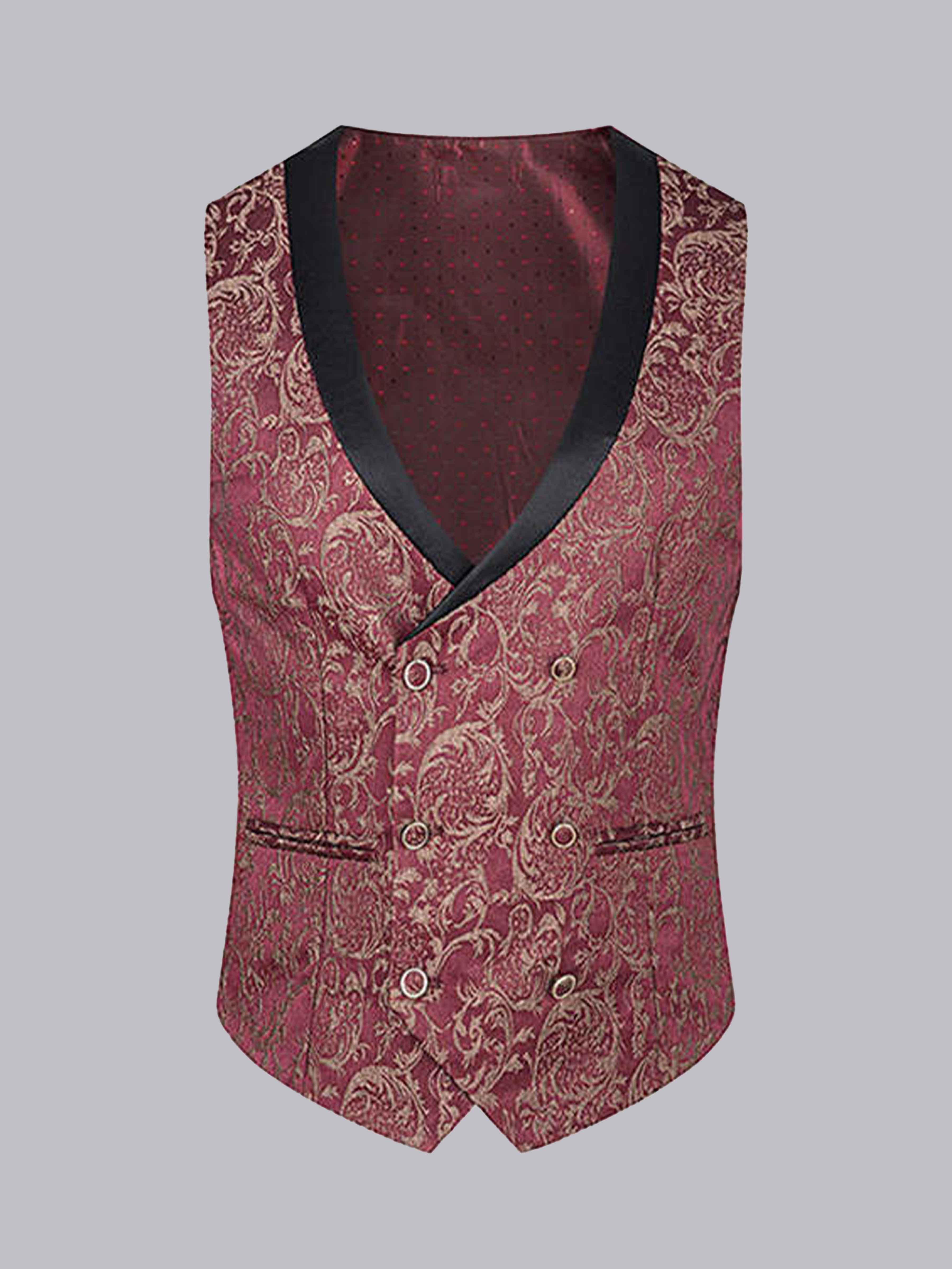 Gilet À Jacquard Double Boutonnage Pour Tenue De Soirée Homme