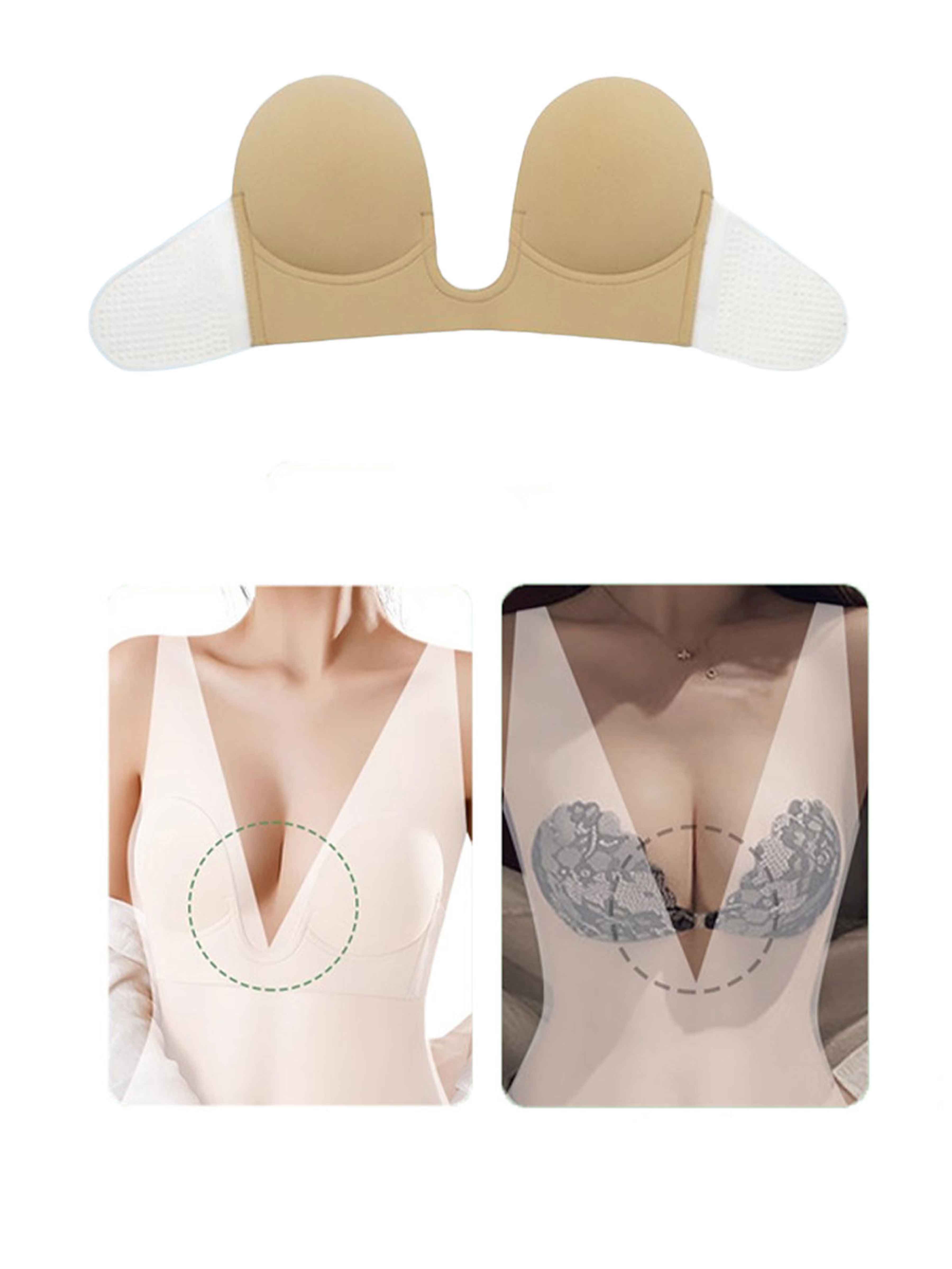 Soutien-Gorge Invisible Adhésif Réutilisable Sans Dos Profond En U Mariage/Femme