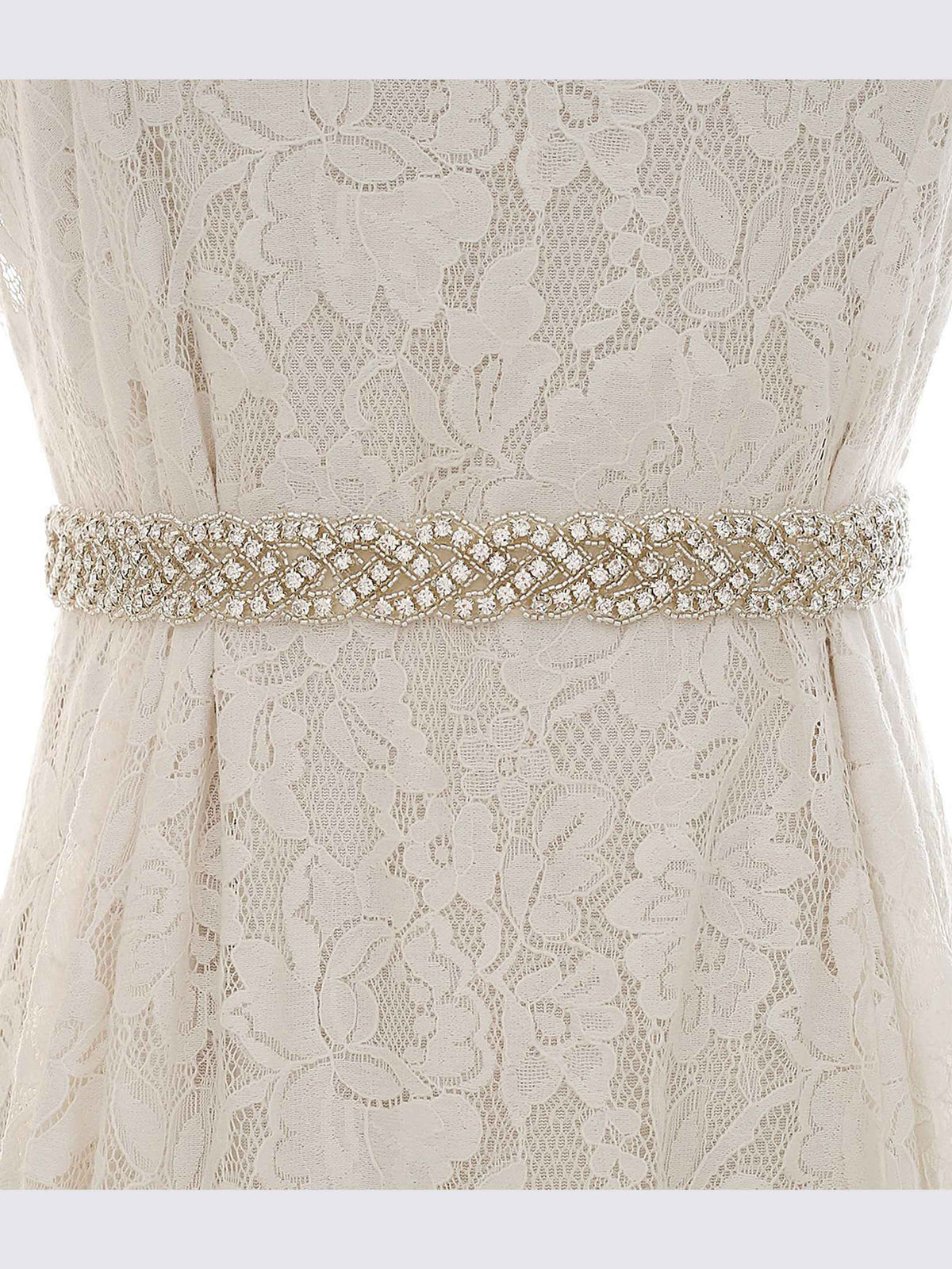 Ceinture Ruban Femme Strass Brillant Et Perles