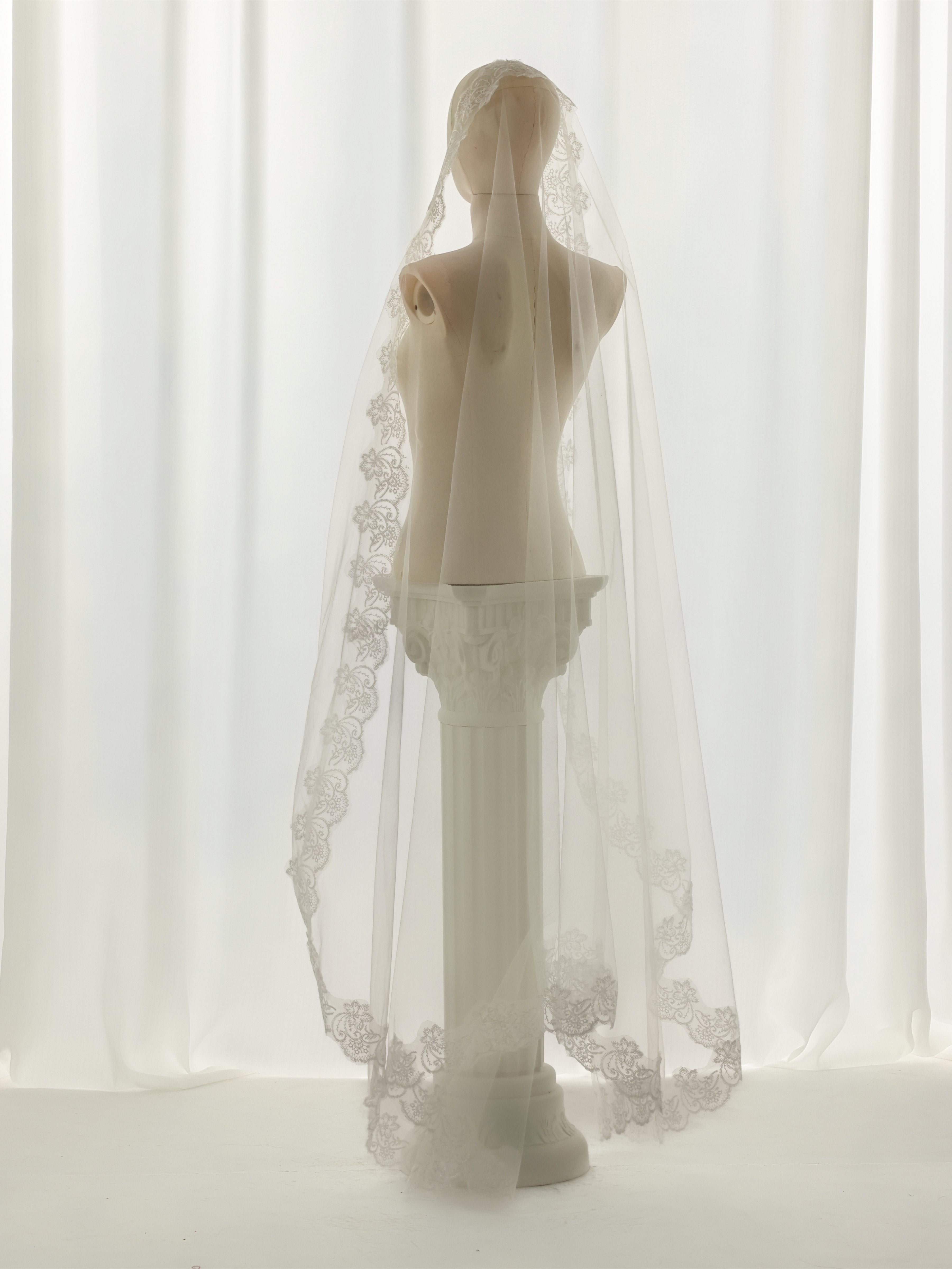 Voile De Mariée Mantille En Dentelle