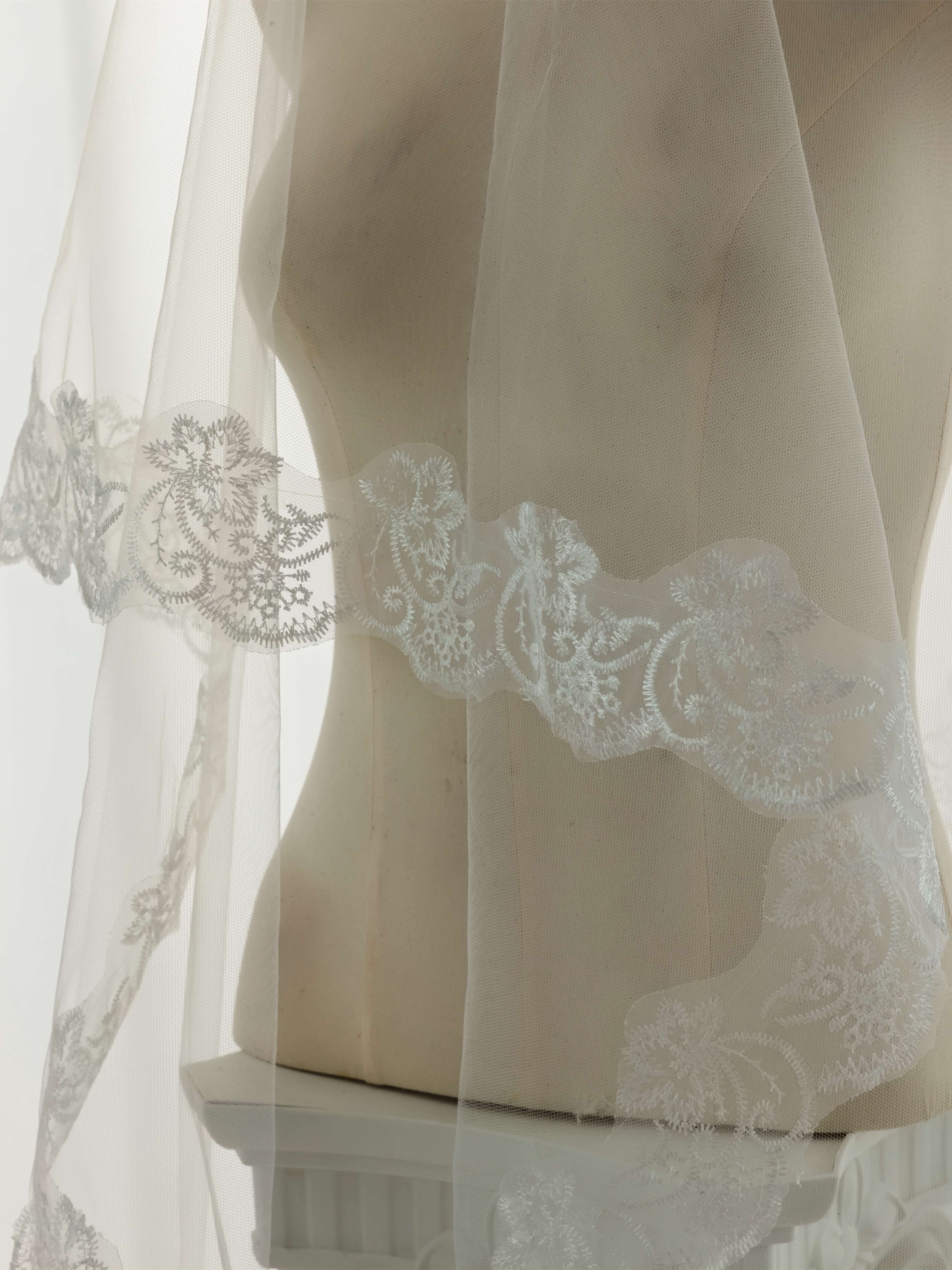 Voile De Mariée Mantille En Dentelle