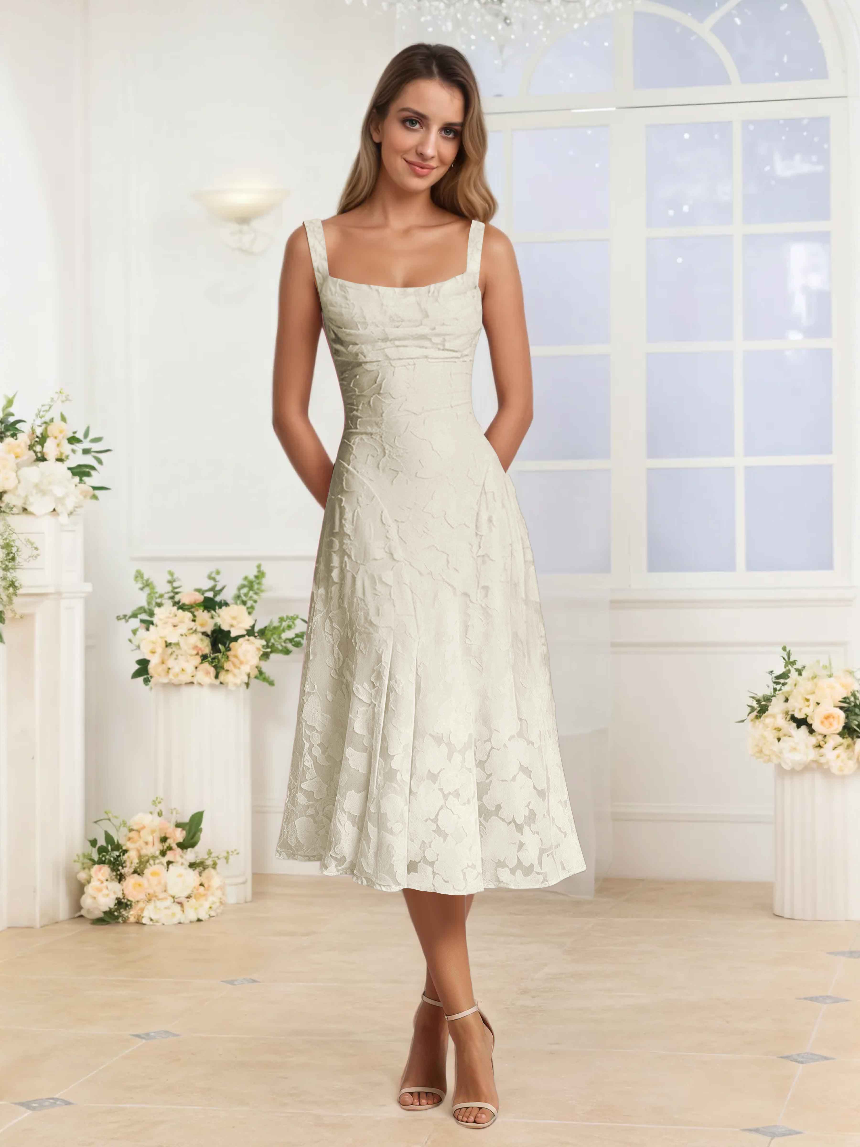 Livraison Gratuite - Robes De Soirée Midi à Bretelles Spaghetti Elythara