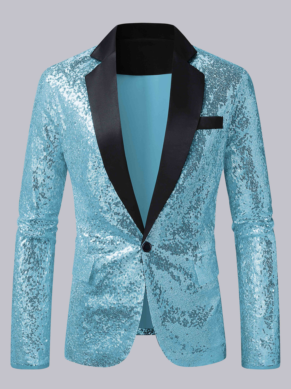Veste Homme À Paillete Bordure Contrastante Un Bouton