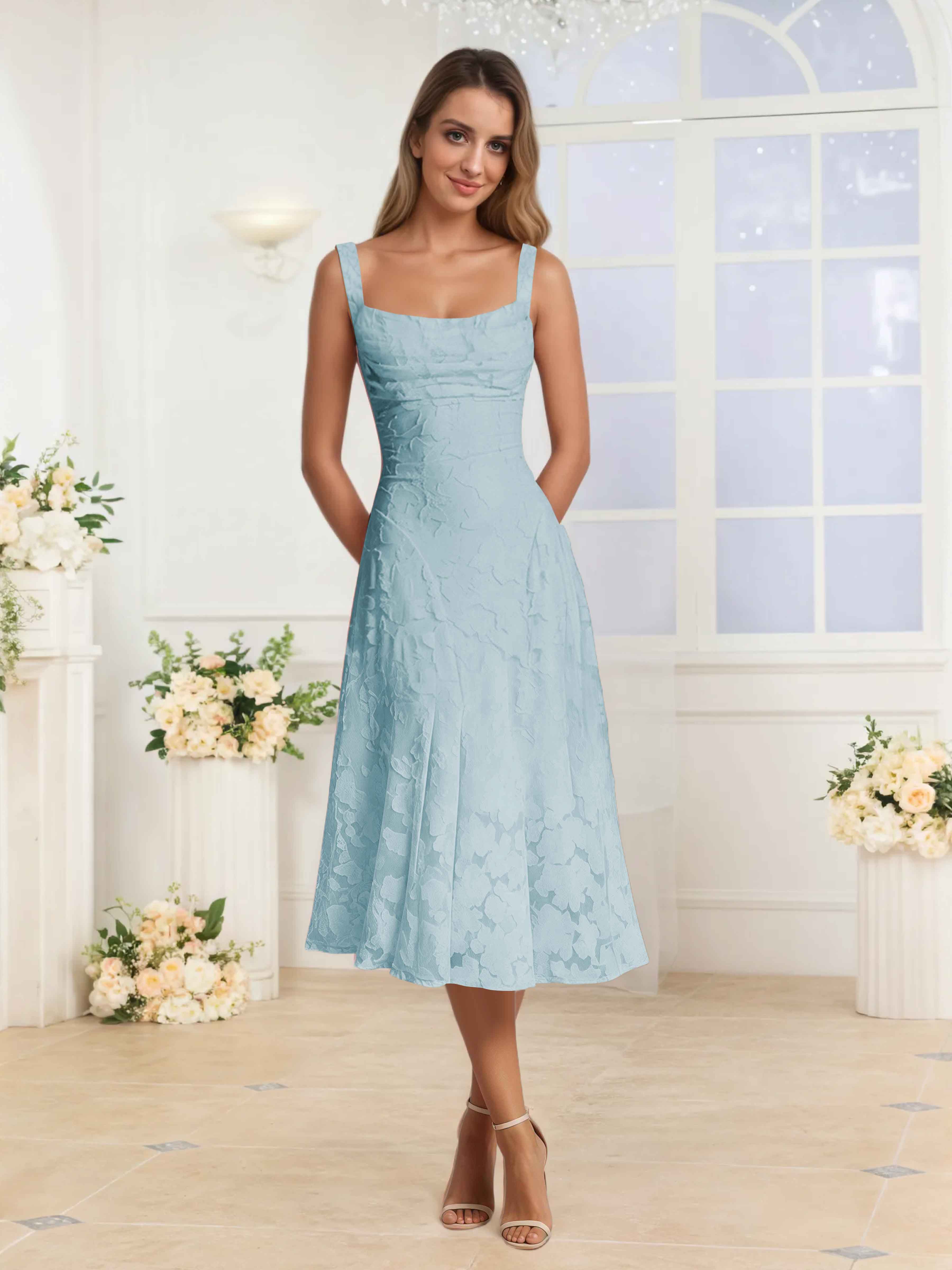 Livraison Gratuite - Robes De Soirée Midi à Bretelles Spaghetti Elythara