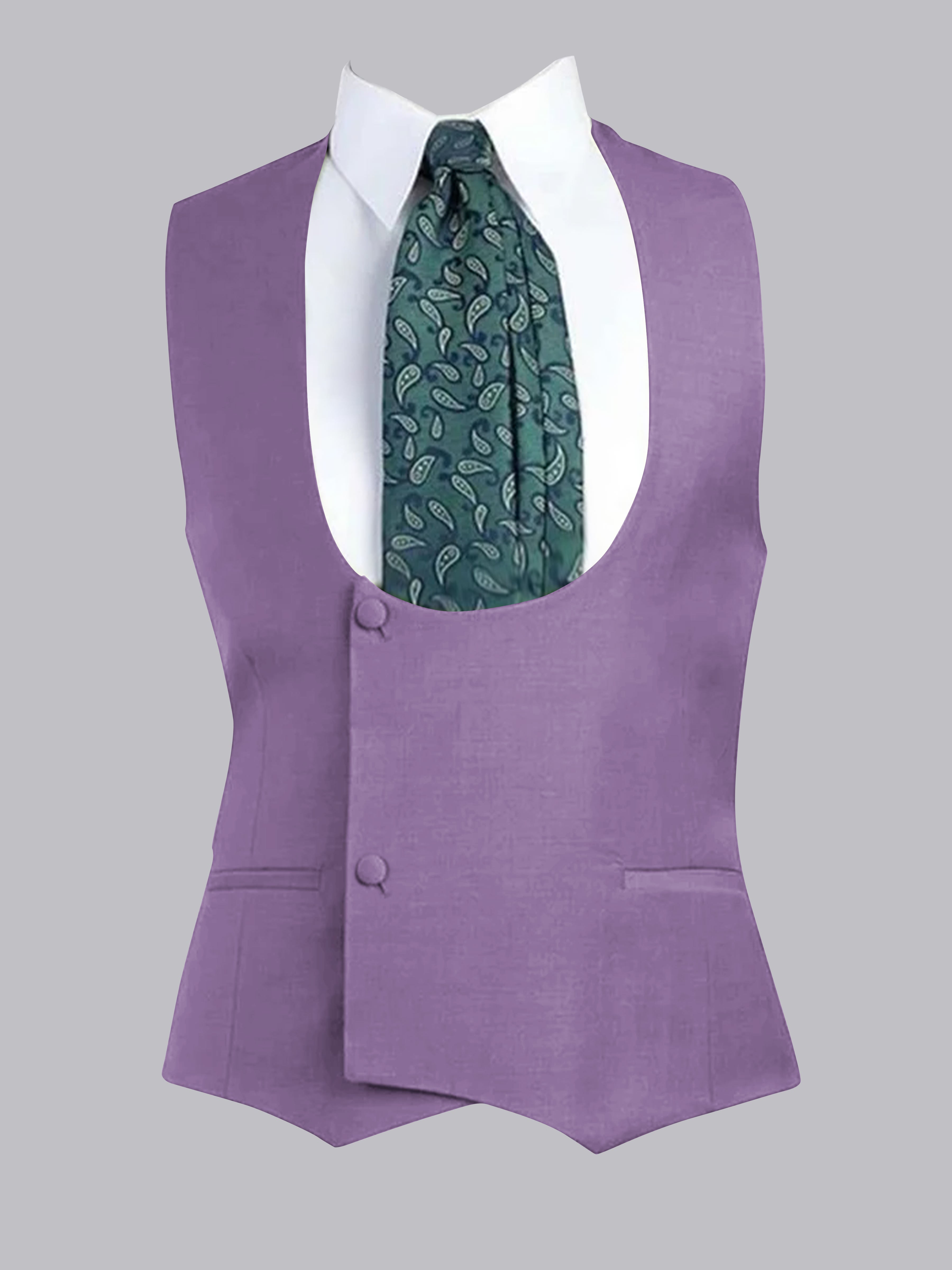 Gilet À Coupe Ajustée à Deux Bouton Pour Homme