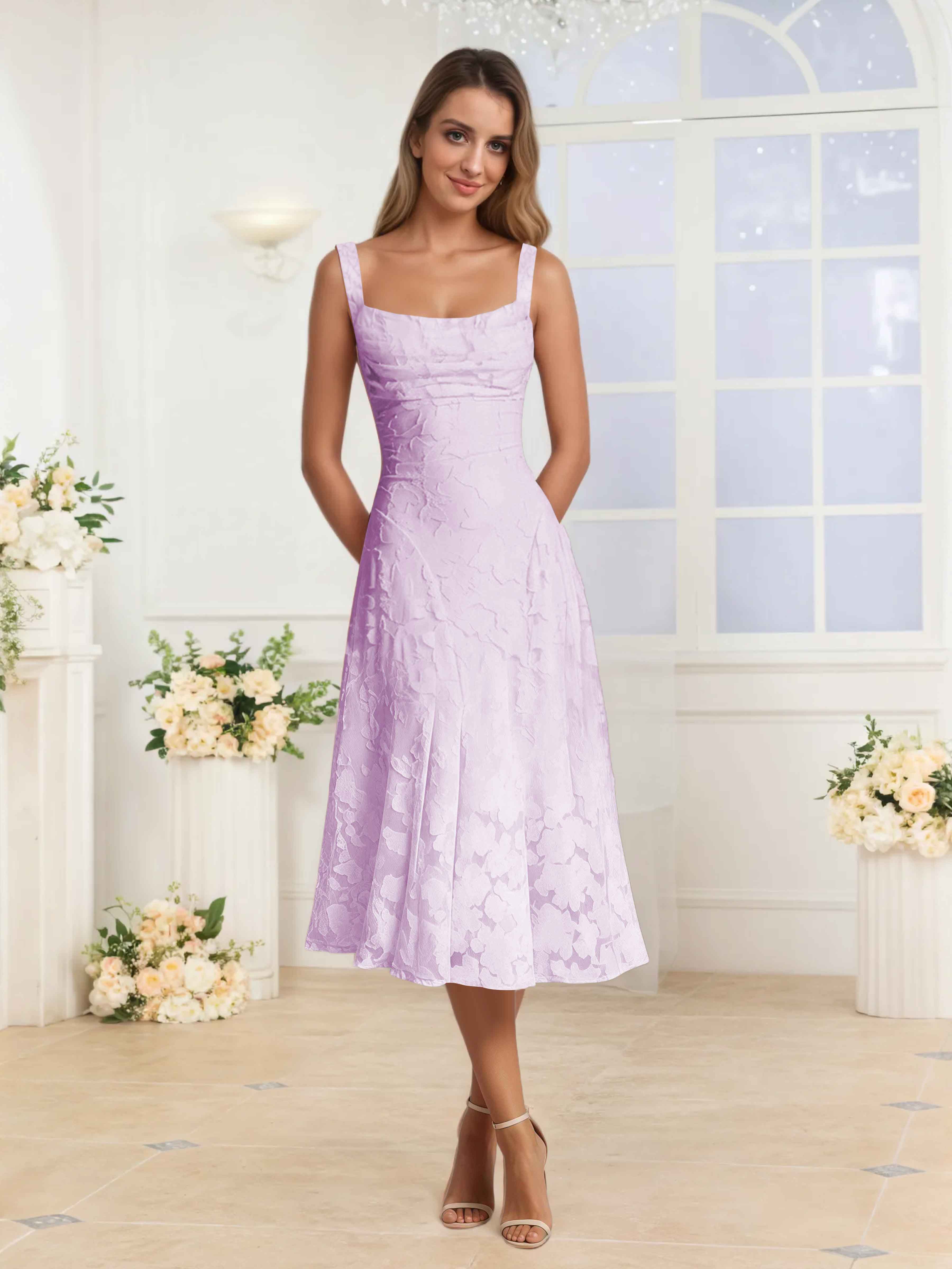 Livraison Gratuite - Robes De Soirée Midi à Bretelles Spaghetti Elythara