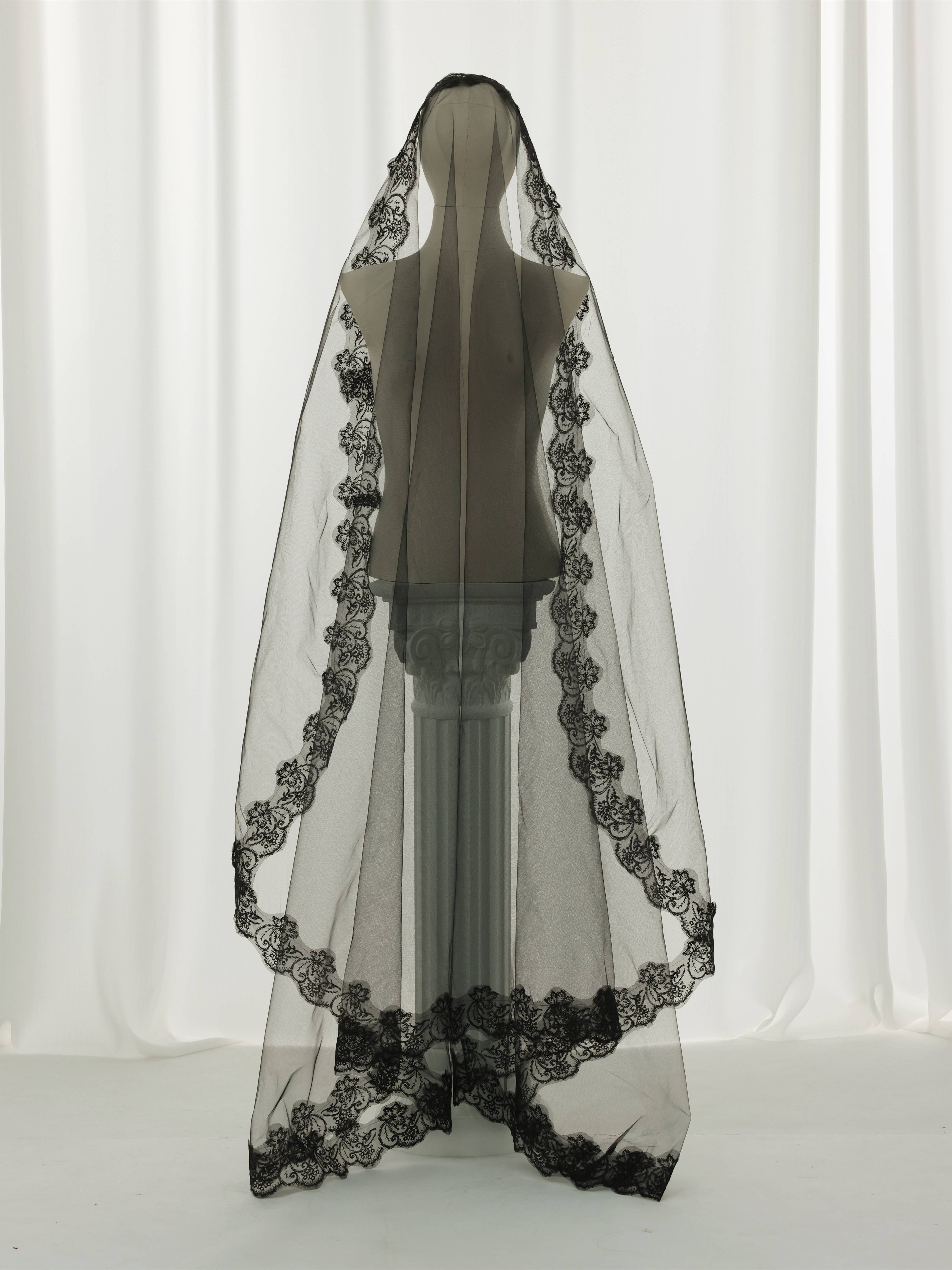 Voile De Mariée Long Mantille En Dentelle