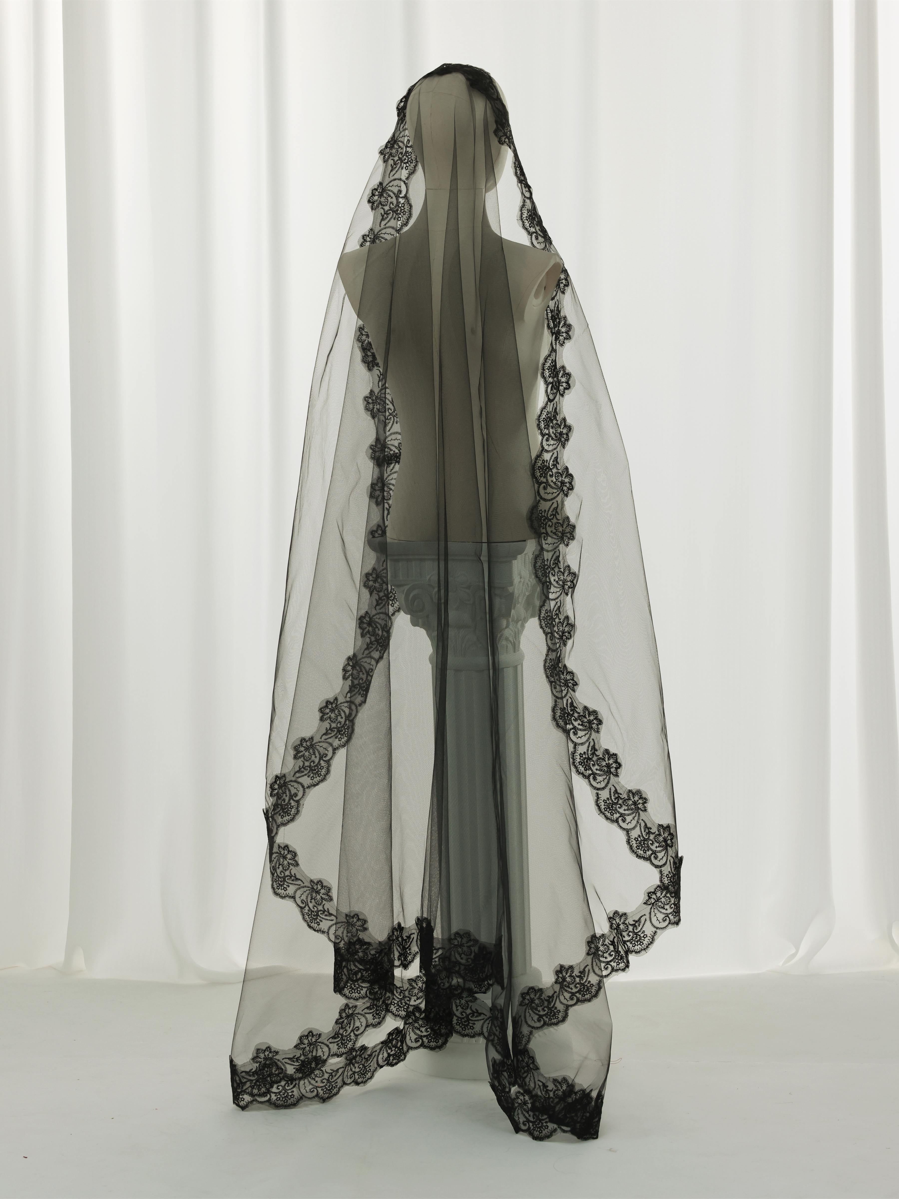 Voile De Mariée Long Mantille En Dentelle
