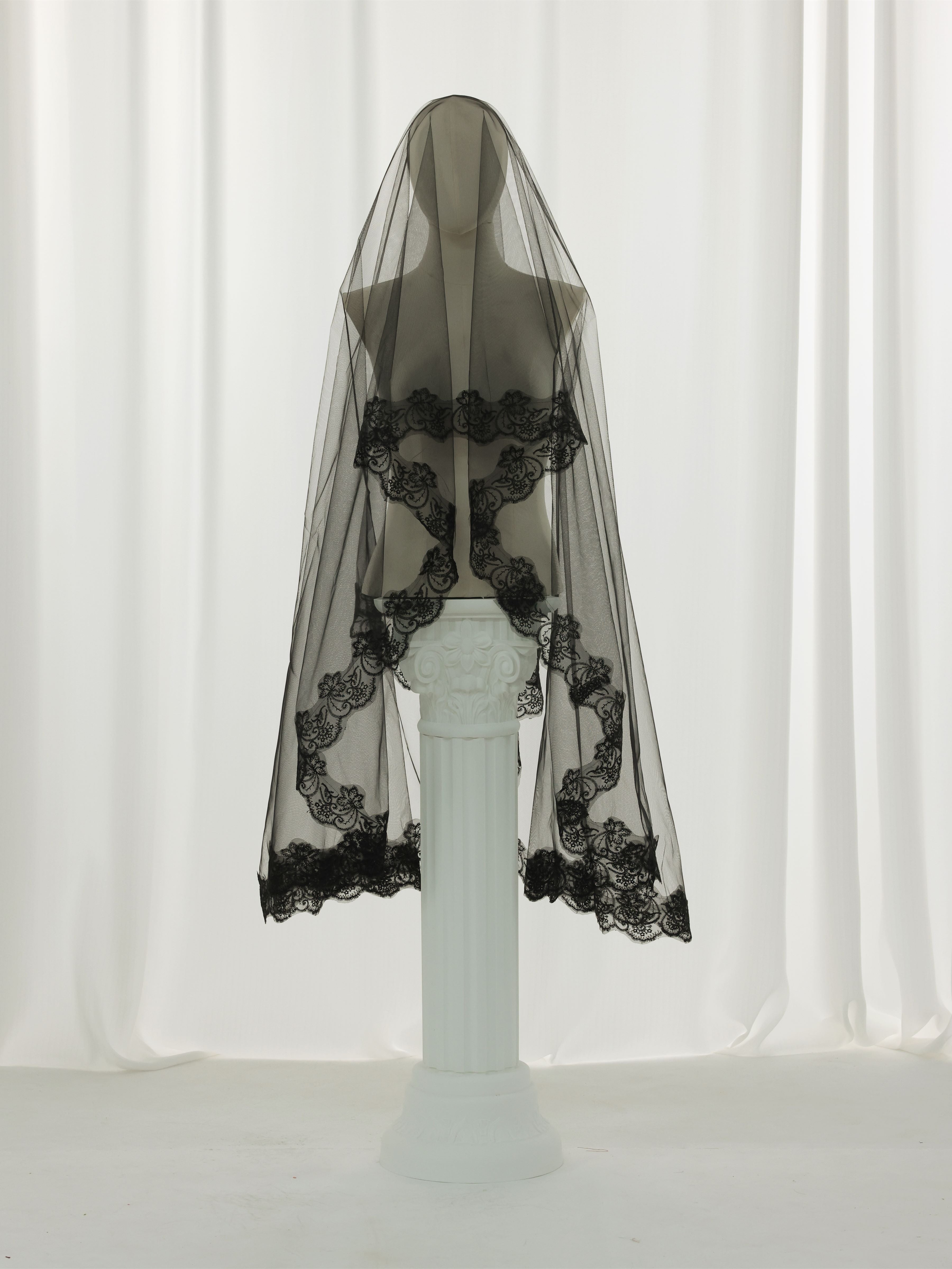 Voile De Mariée Long Mantille En Dentelle