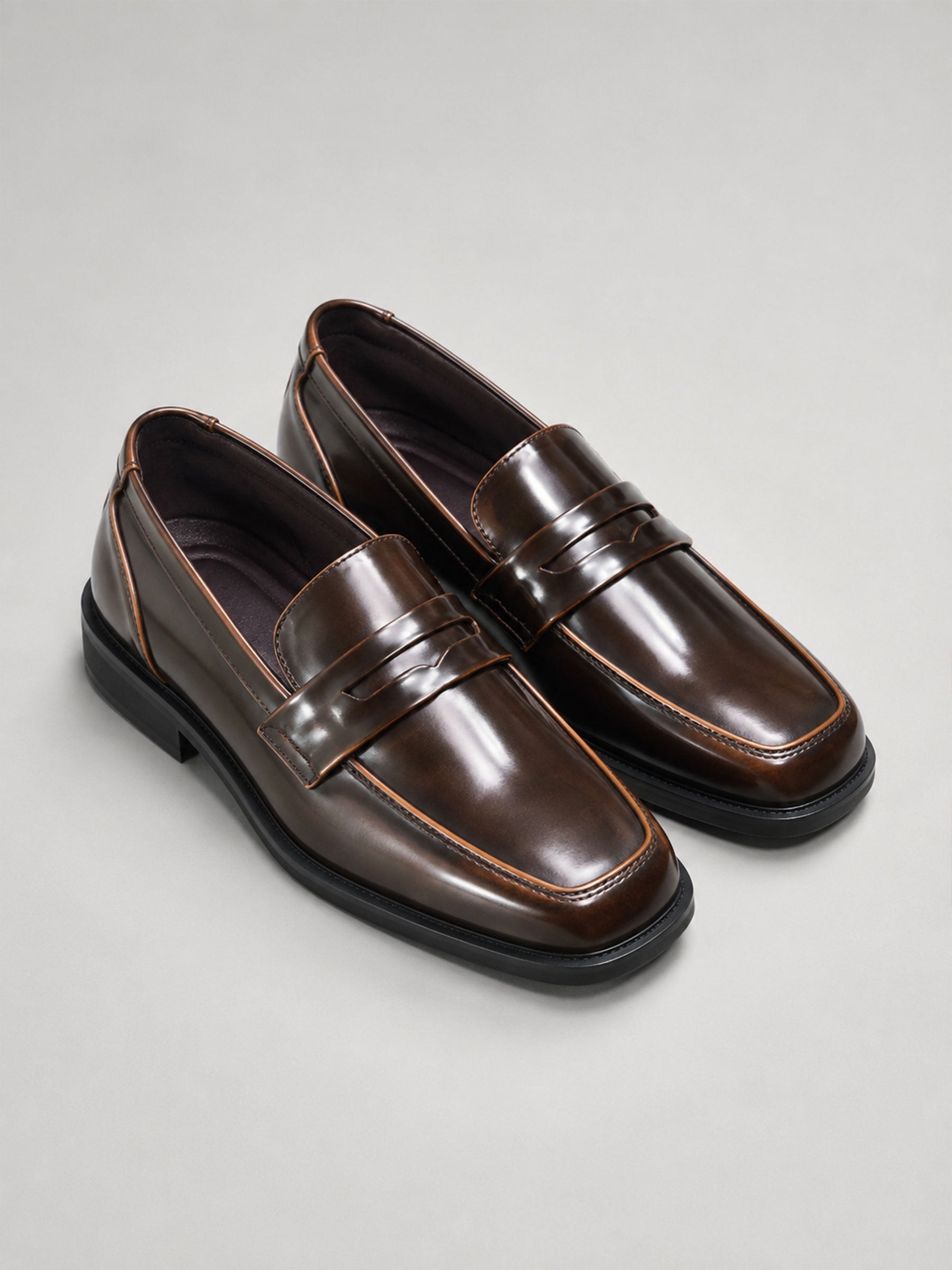 Mocassins Penny En Cuir Verni Pour Homme