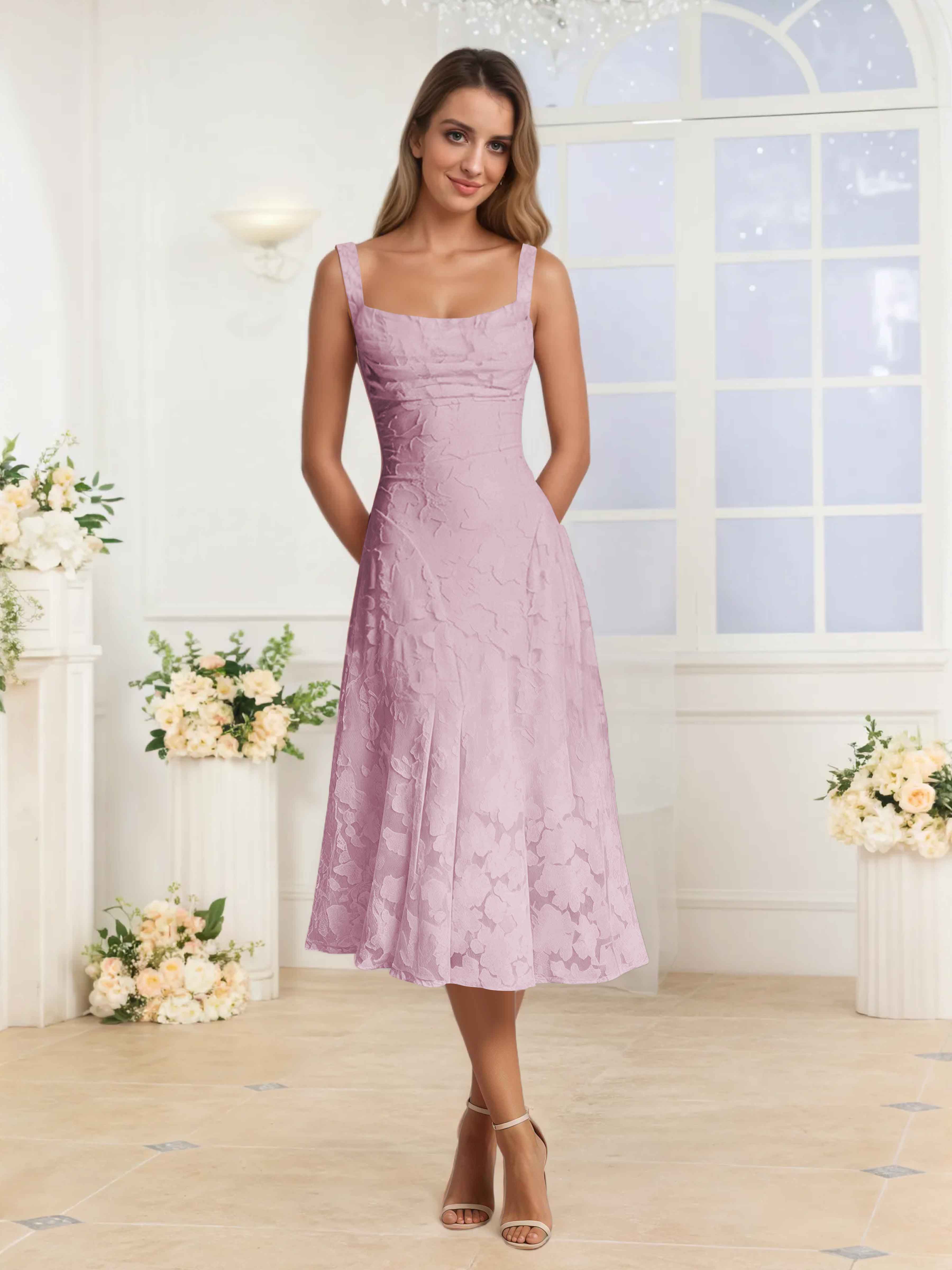 Livraison Gratuite - Robes De Soirée Midi à Bretelles Spaghetti Elythara