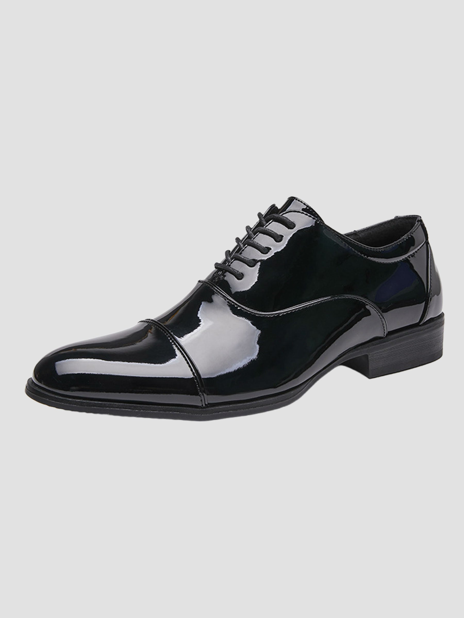Chaussures Oxford Habillées Vernies à Bout Droit Pour Homme