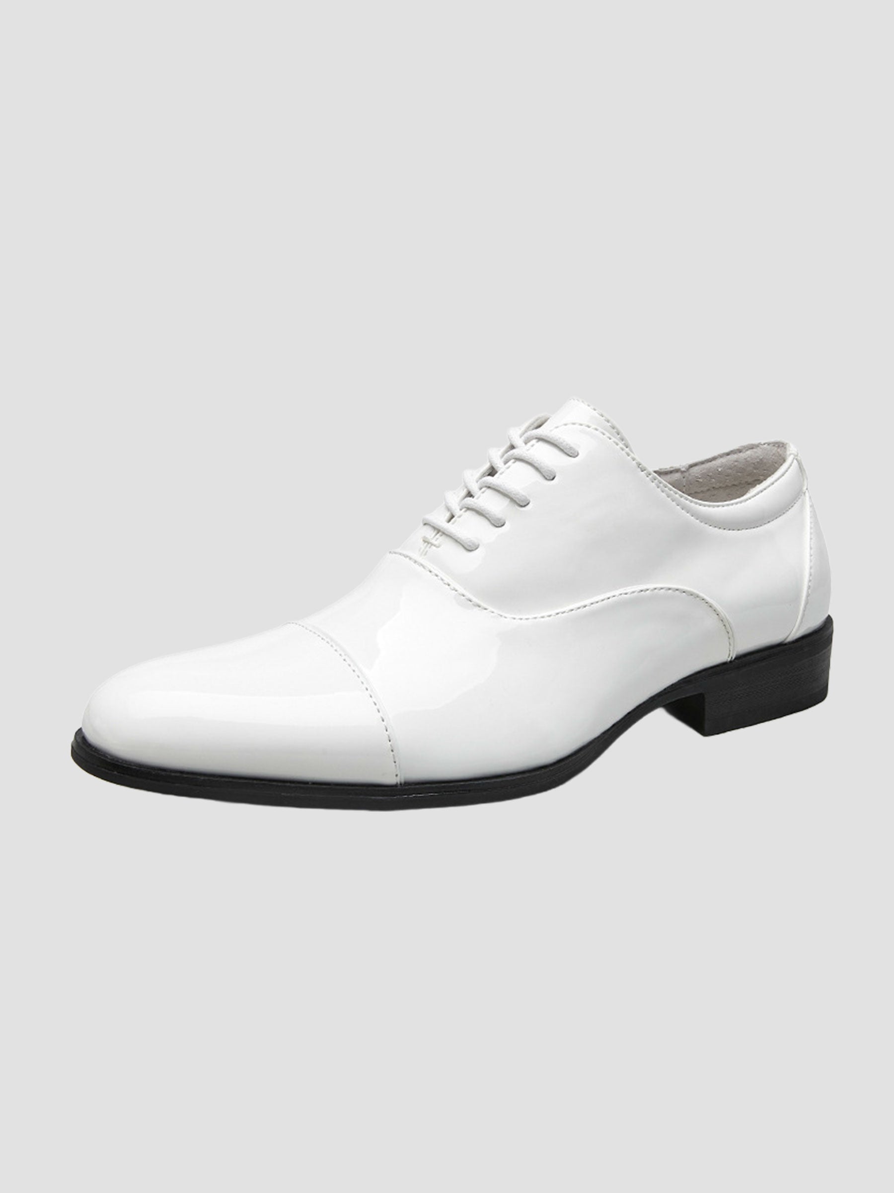 Chaussures Oxford Habillées Vernies à Bout Droit Pour Homme