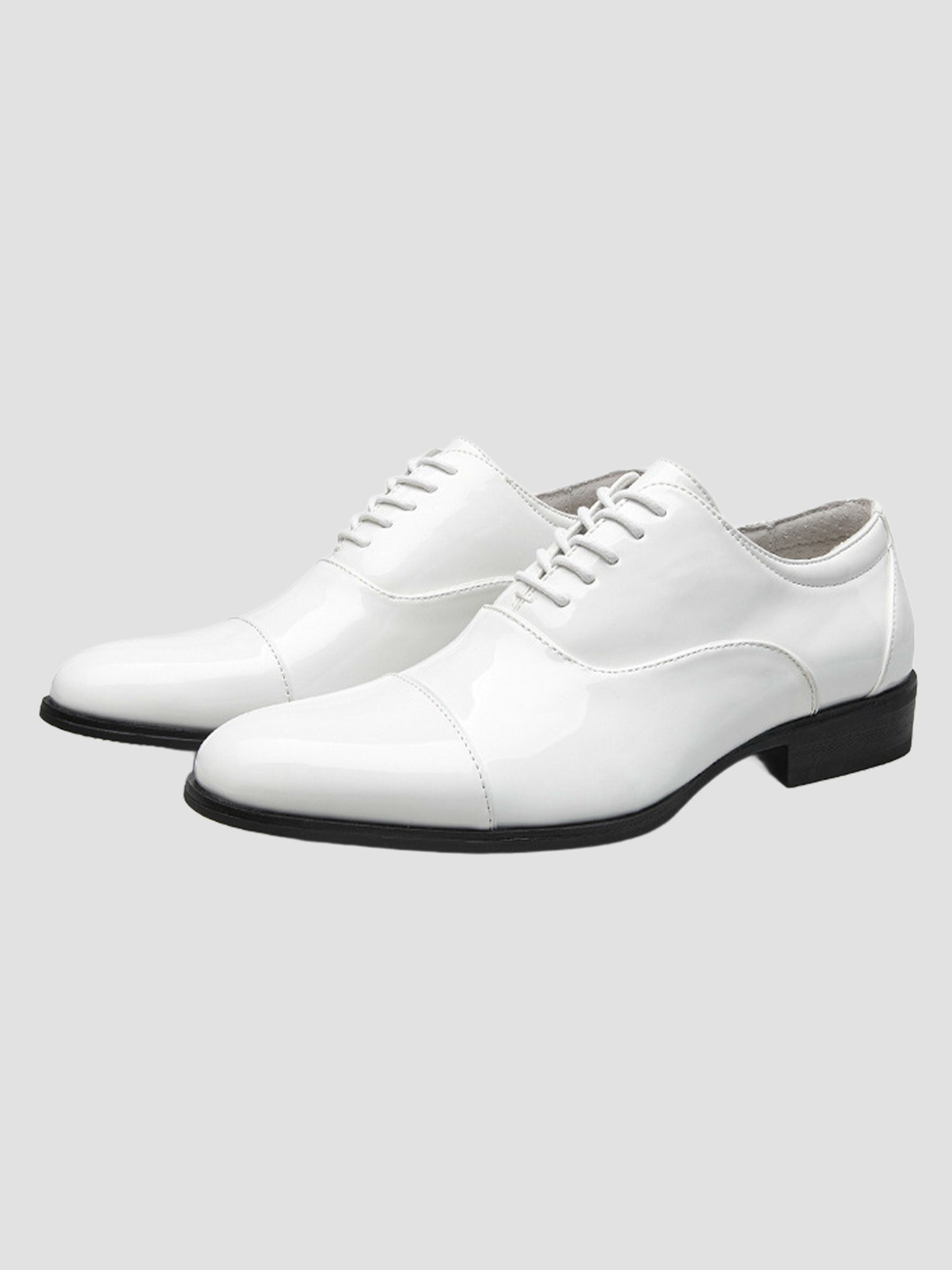 Chaussures Oxford Habillées Vernies à Bout Droit Pour Homme