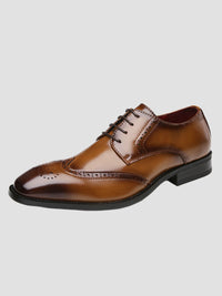 Chaussures Derby Habillées Classiques à Bout Fleuri Pour Homme