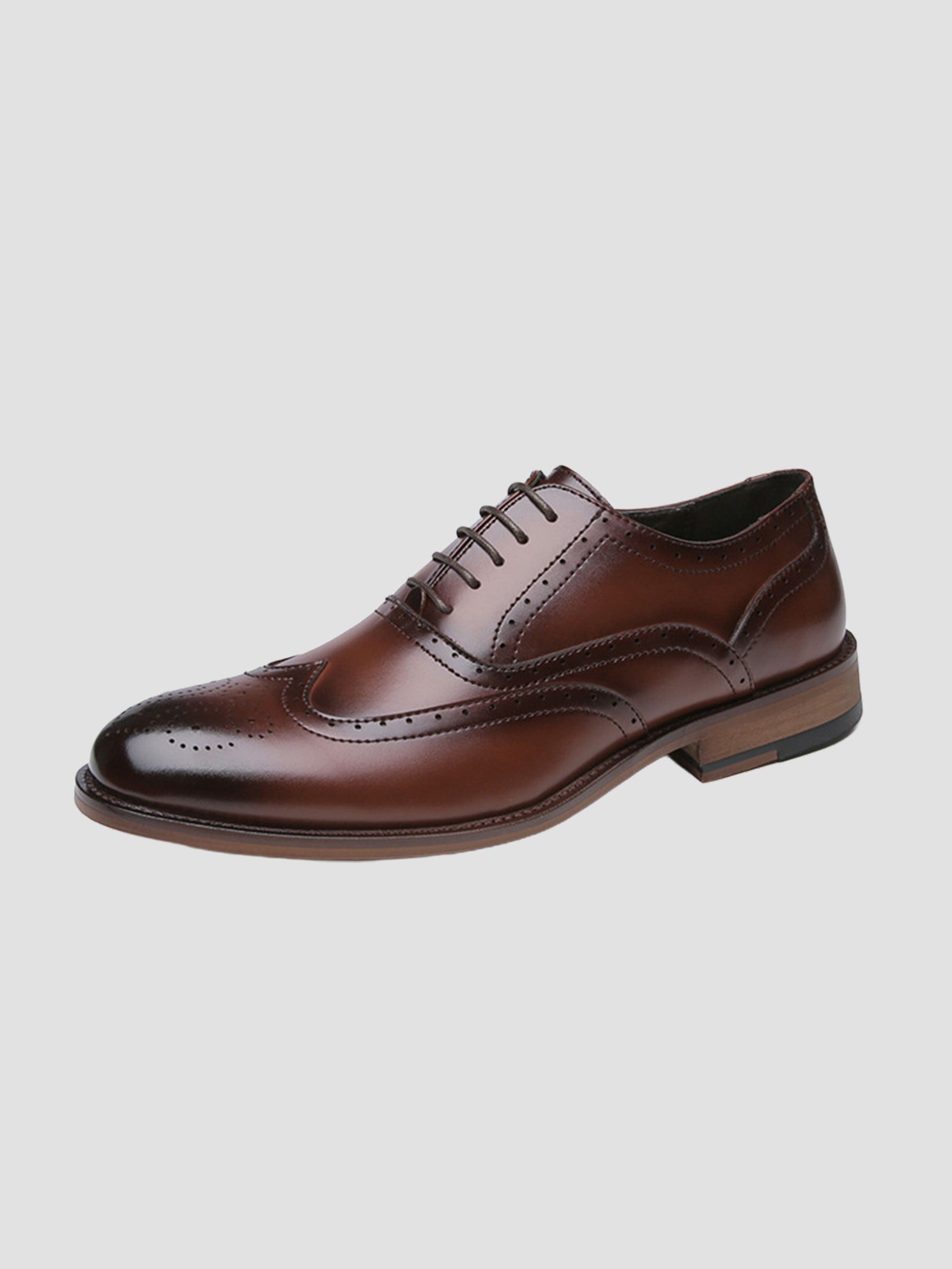 Chaussures Derby Habillées Classiques à Bout Fleuri Pour Homme