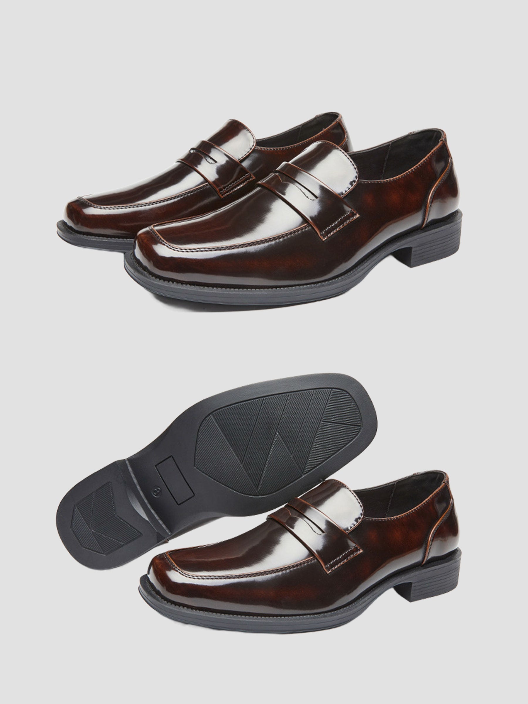 Mocassins Penny En Cuir Verni Pour Homme
