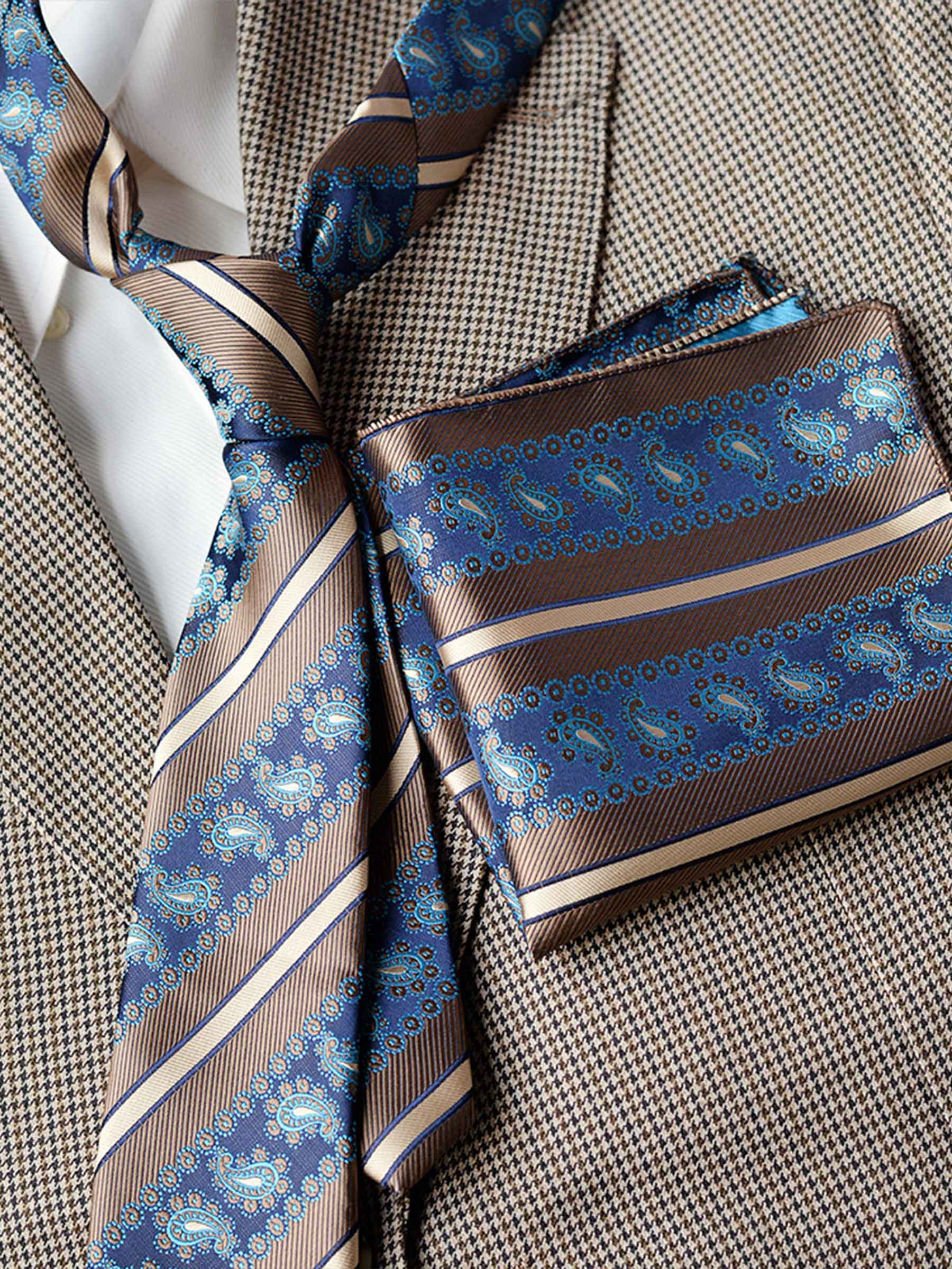 Ensemble Cravate À Motifs Et Pochette Pour Homme