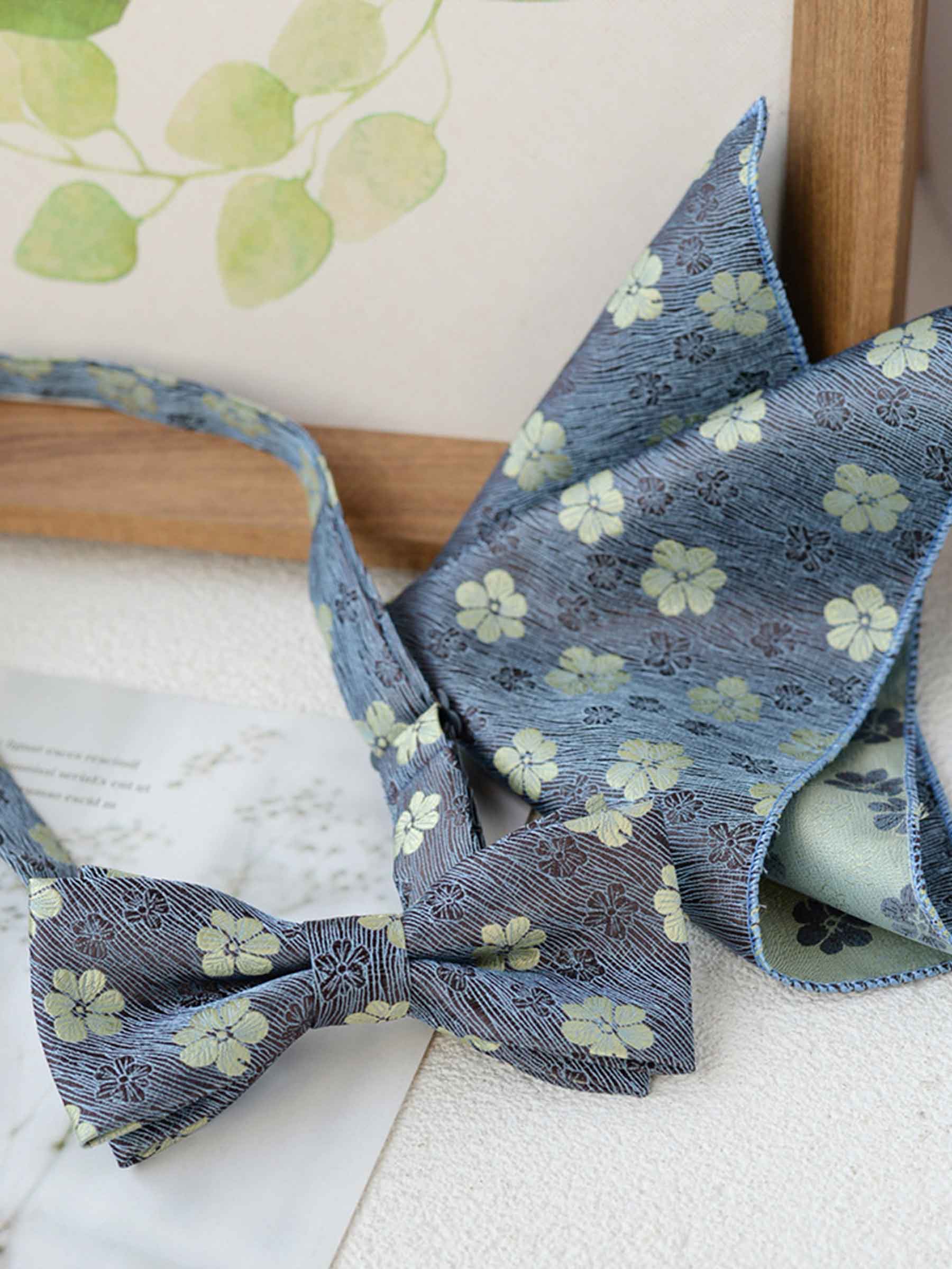 Ensemble Nœud Papillon Et Pochette Pour Homme